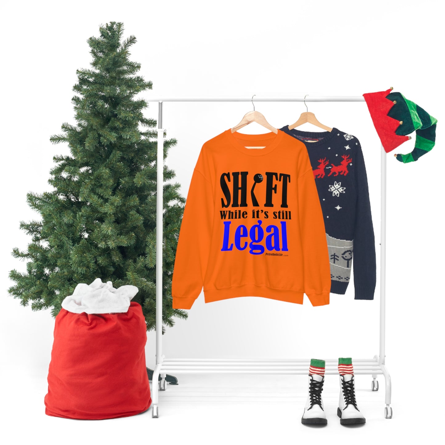 Shift While Still Legal Unisex Heavy Blend™ Crewneck Sweatshirt