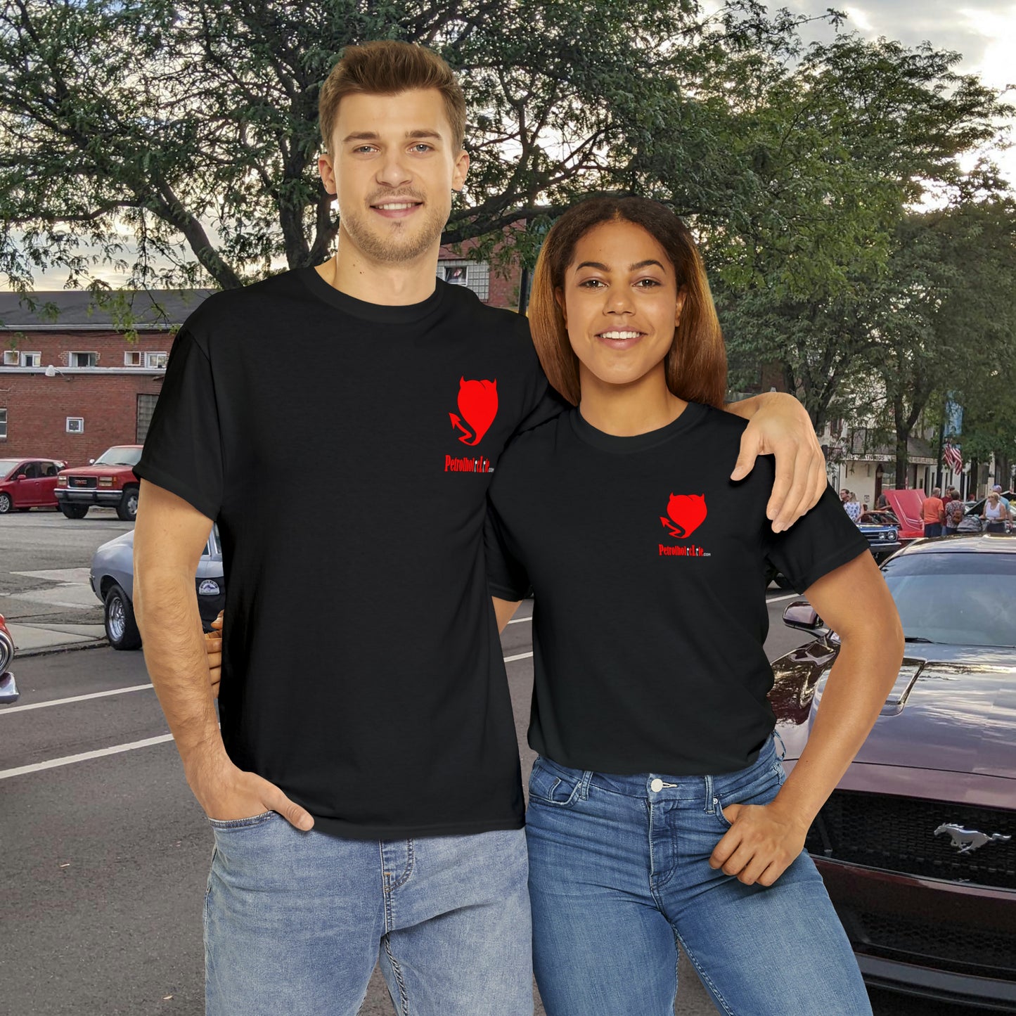 No Guts No Glory! on the back side - Unisex Heavy Cotton Tee