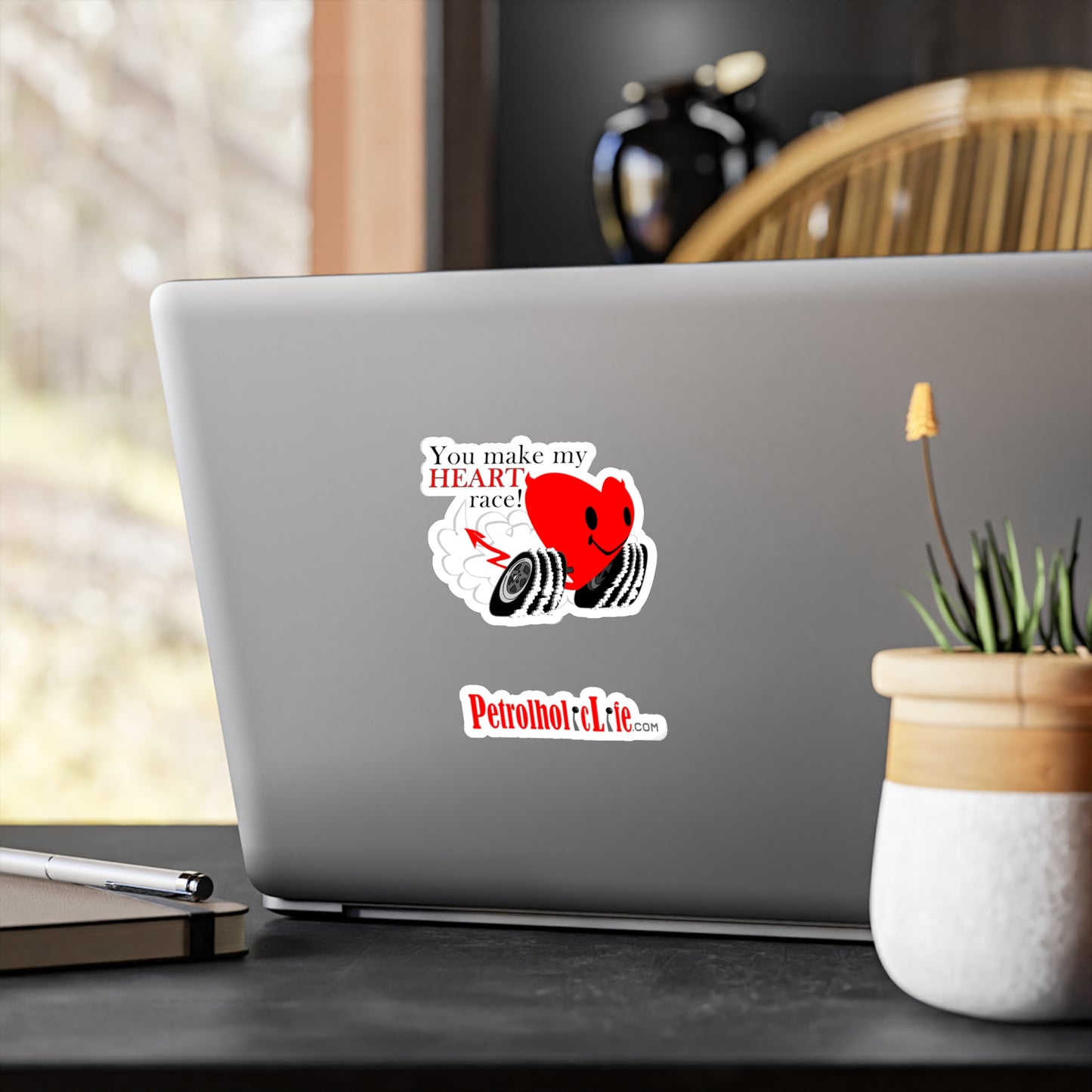 You make my Heart Race! Kiss-Cut Vinyl Decals