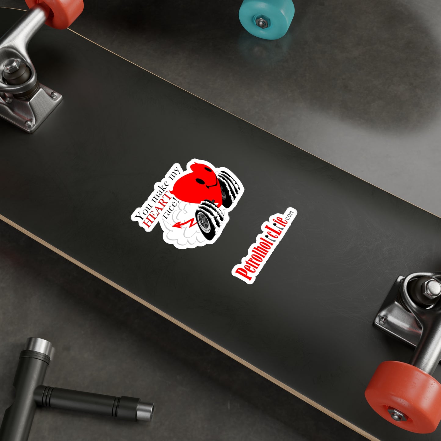 You make my Heart Race! Kiss-Cut Vinyl Decals