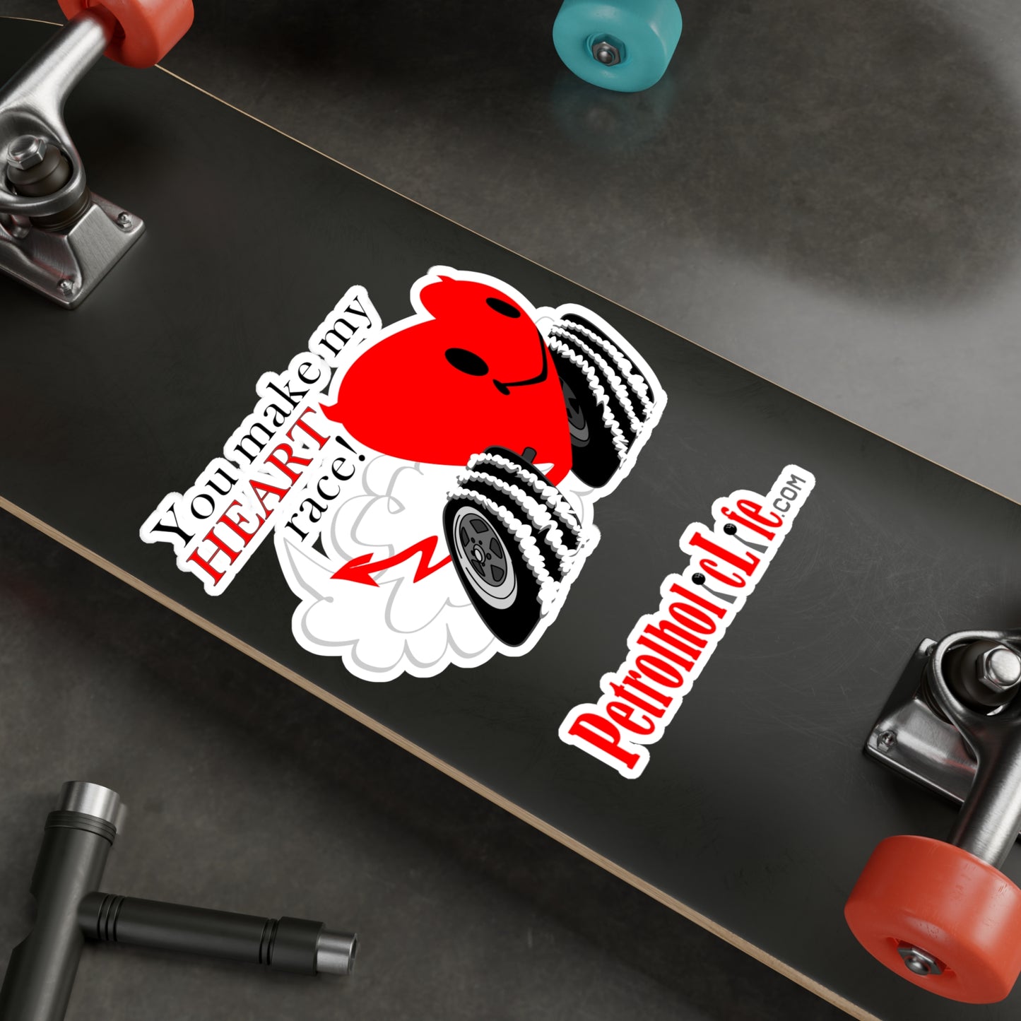 You make my Heart Race! Kiss-Cut Vinyl Decals