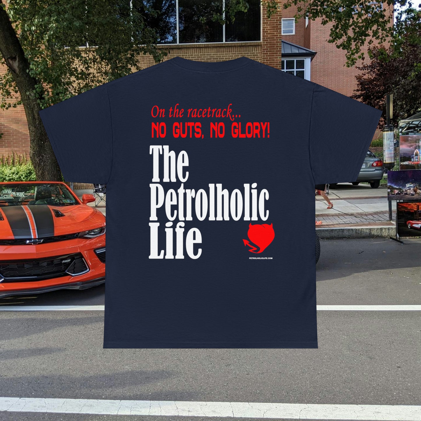 No Guts No Glory! on the back side - Unisex Heavy Cotton Tee