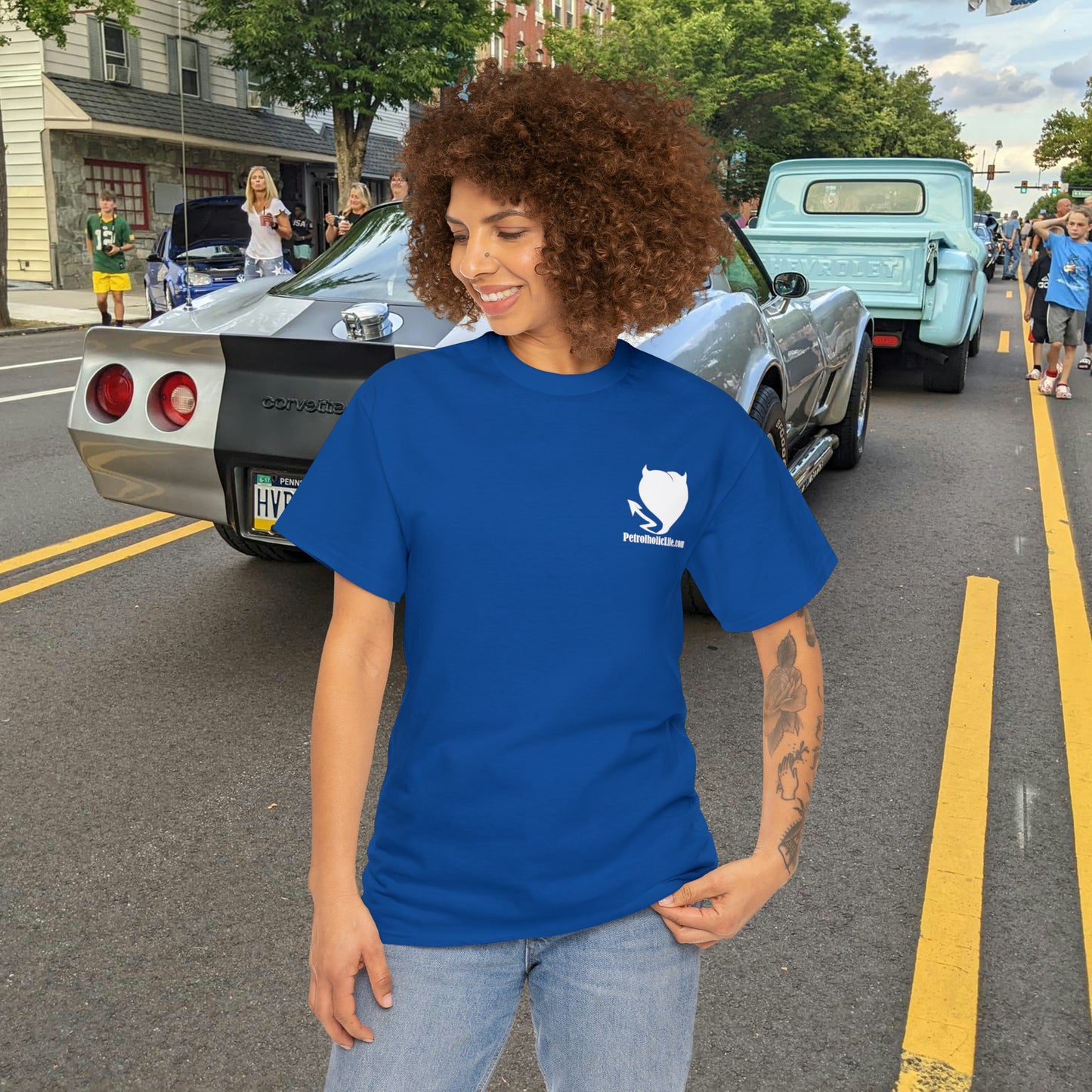 No Guts No Glory! on the back side - Unisex Heavy Cotton Tee
