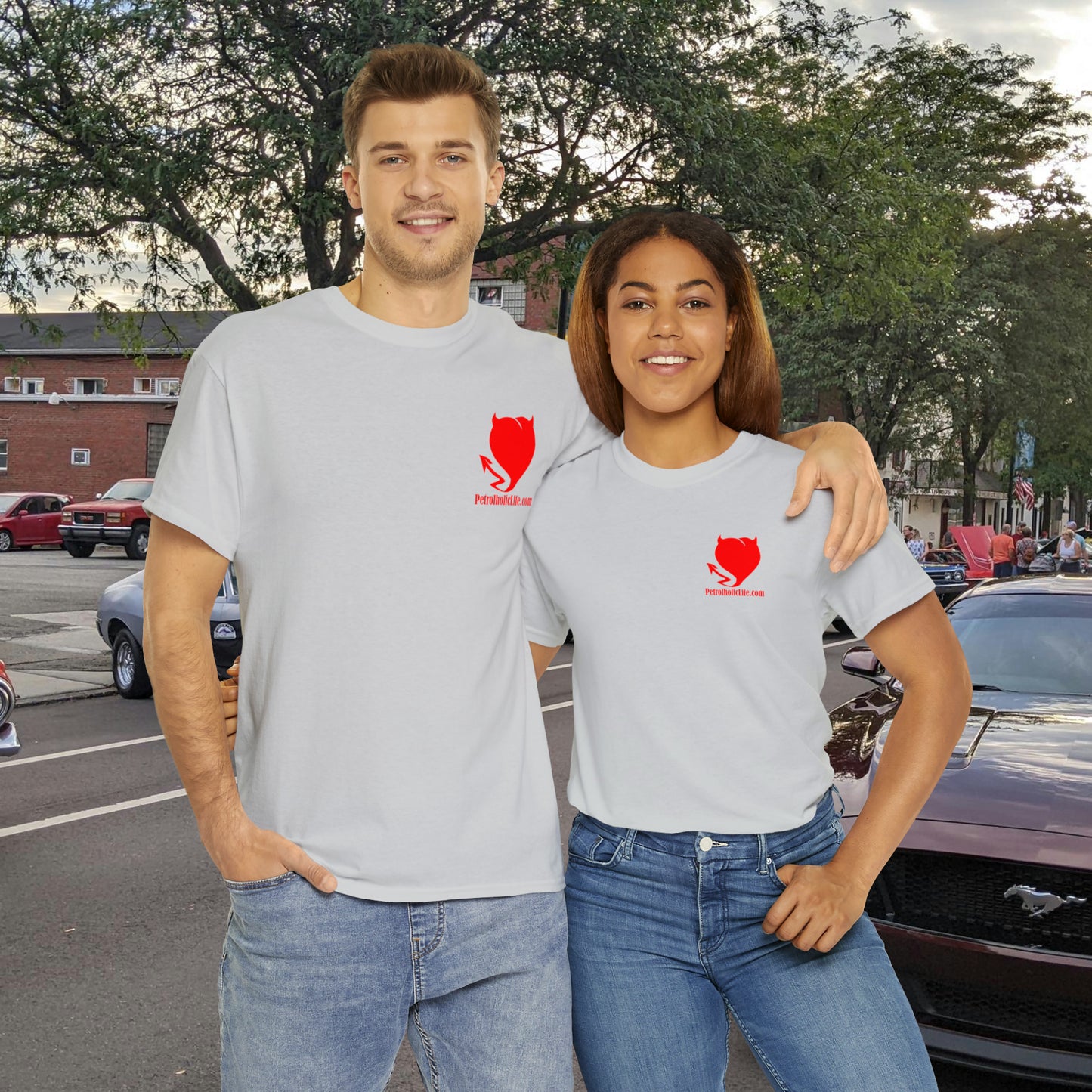 No Guts No Glory! on the back side - Unisex Heavy Cotton Tee