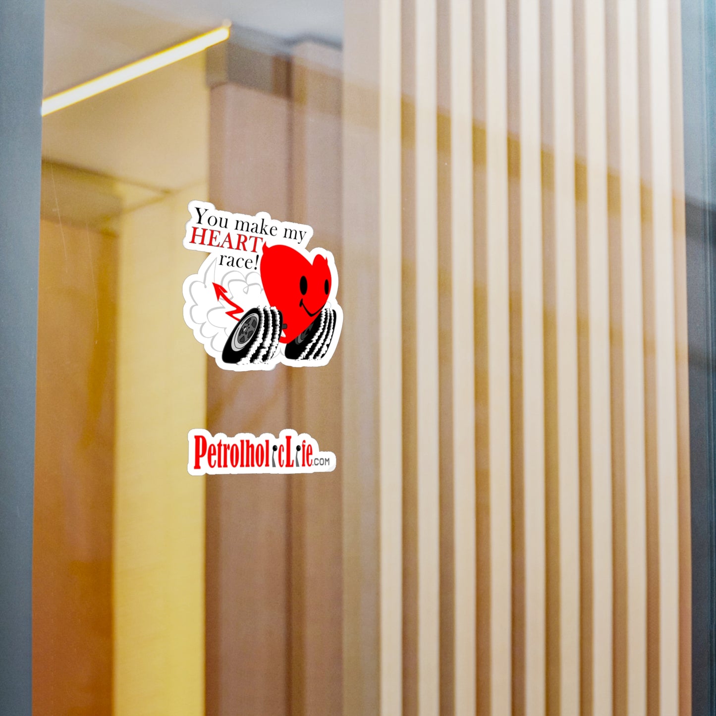 You make my Heart Race! Kiss-Cut Vinyl Decals