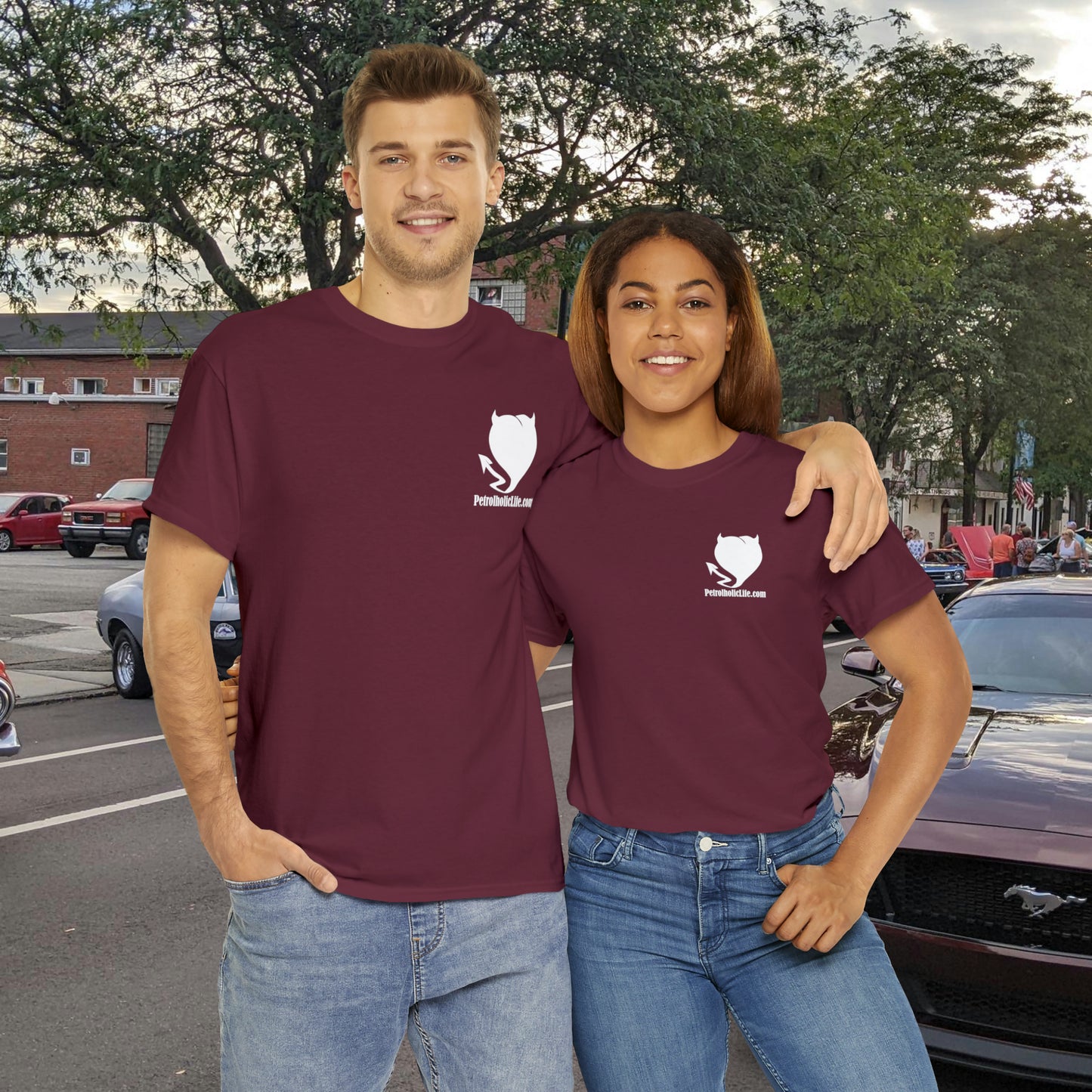 No Guts No Glory! on the back side - Unisex Heavy Cotton Tee
