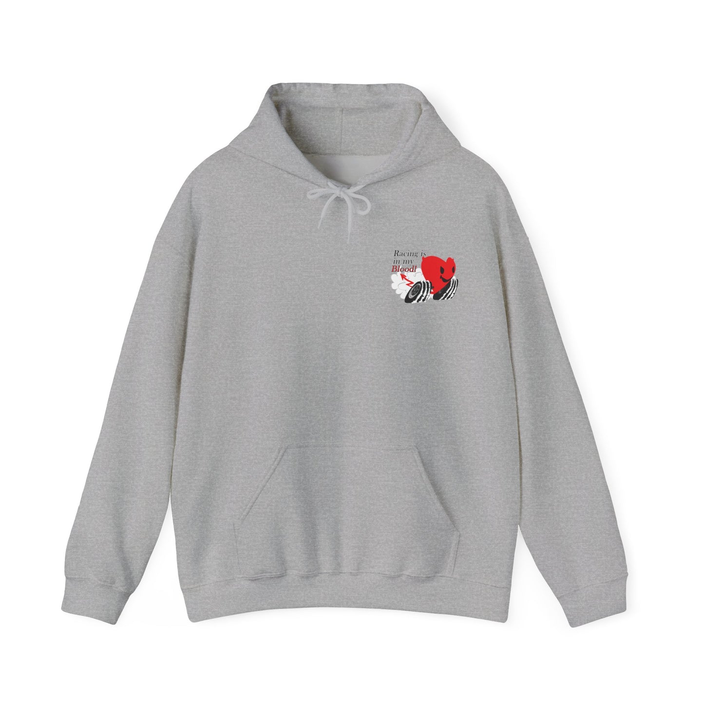 A Redline a Day Keeps Mechanic Away (Back Side) Unisex Heavy Blend™ Hooded Sweatshirt