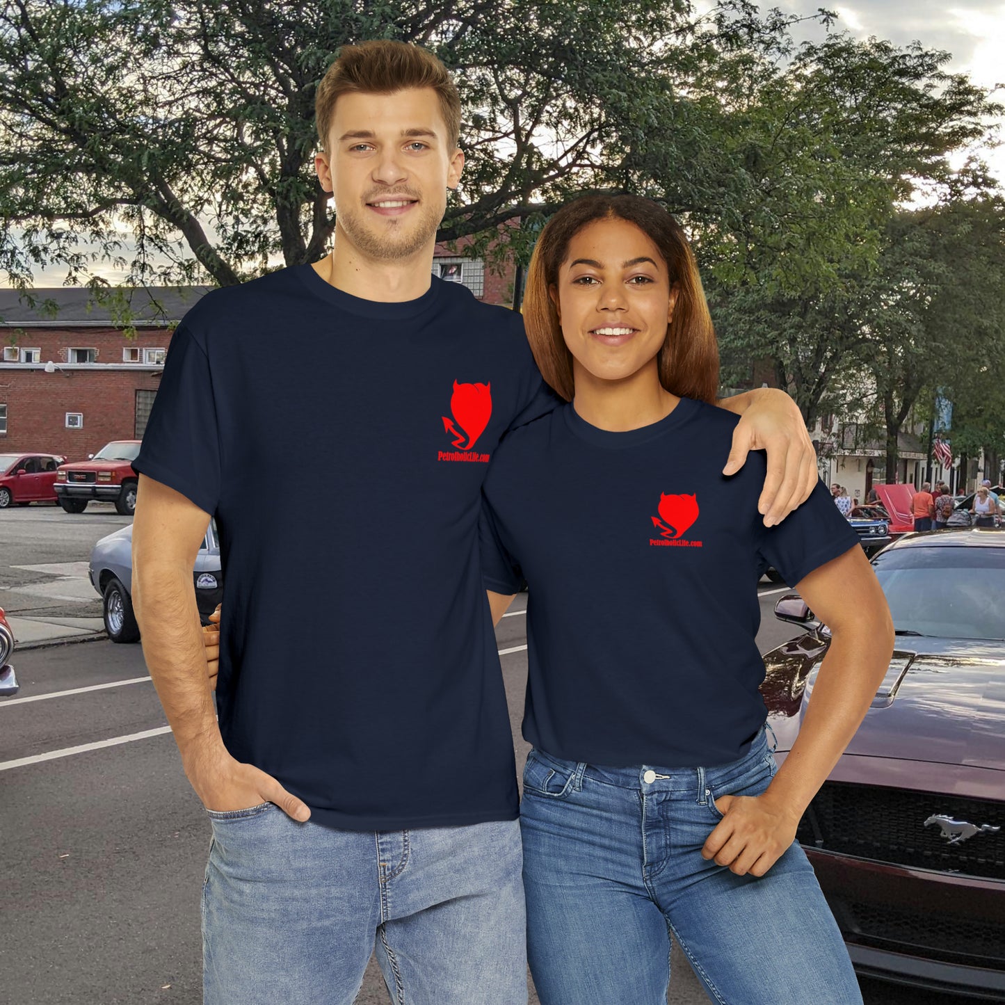 No Guts No Glory! on the back side - Unisex Heavy Cotton Tee