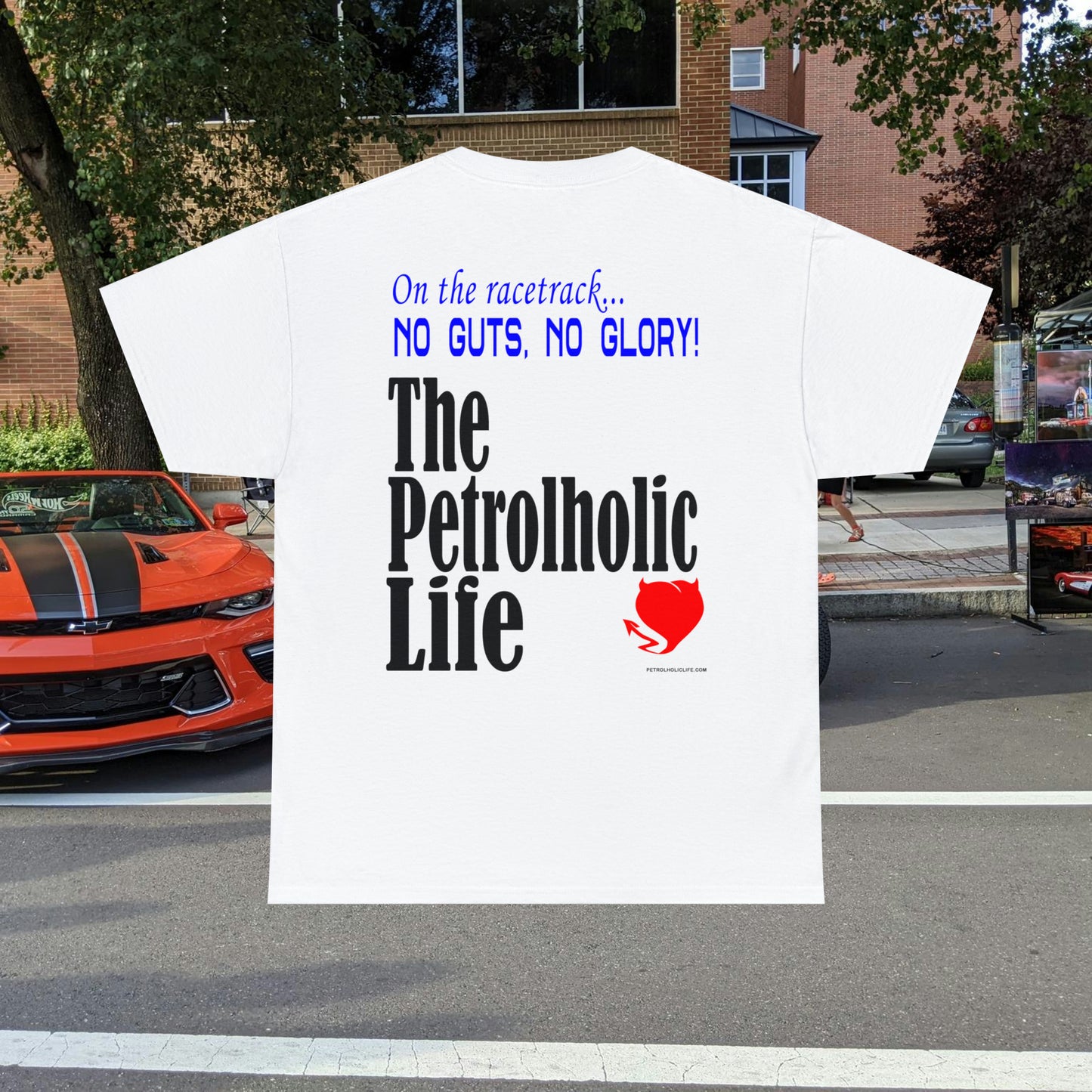 No Guts No Glory! on the back side - Unisex Heavy Cotton Tee