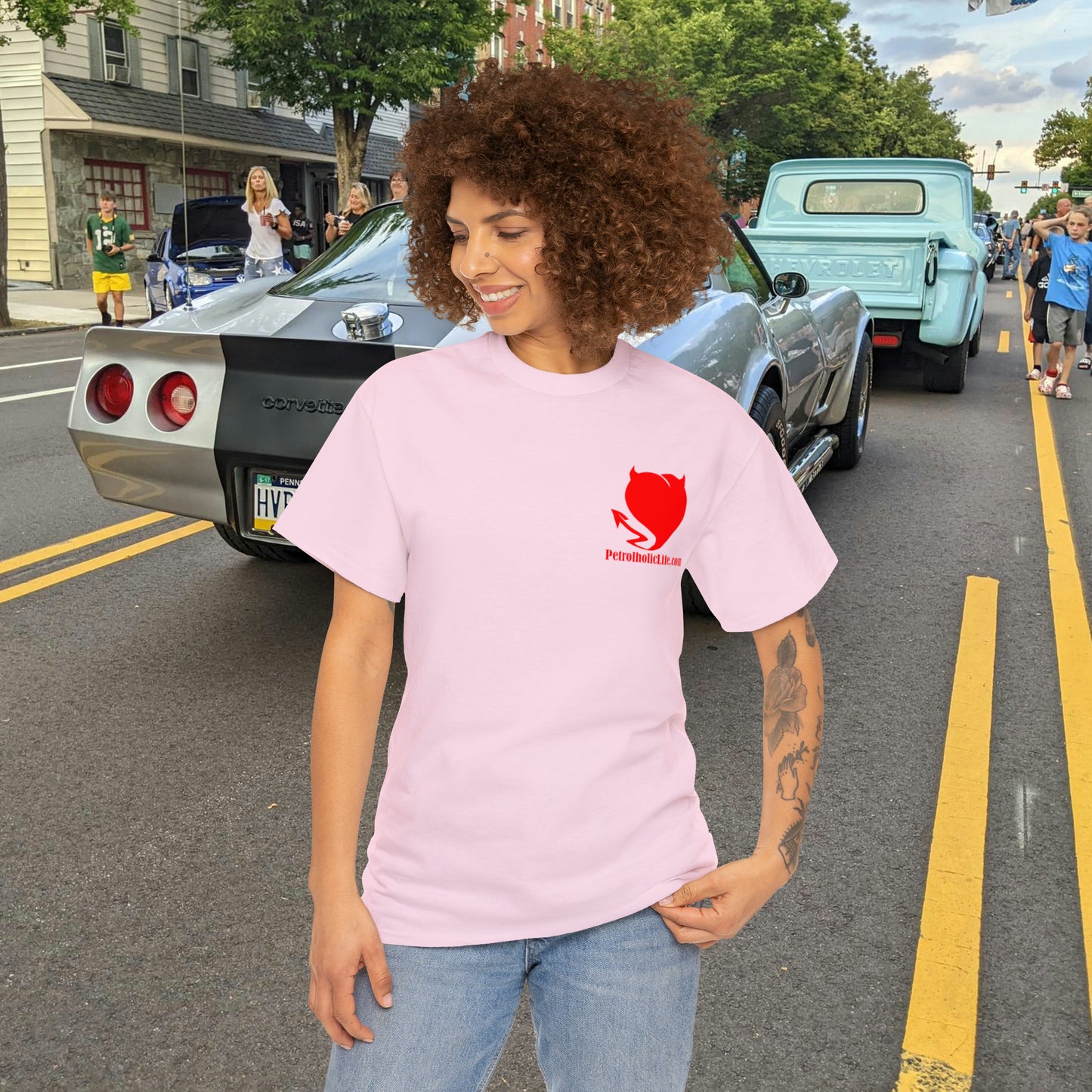 No Guts No Glory! on the back side - Unisex Heavy Cotton Tee