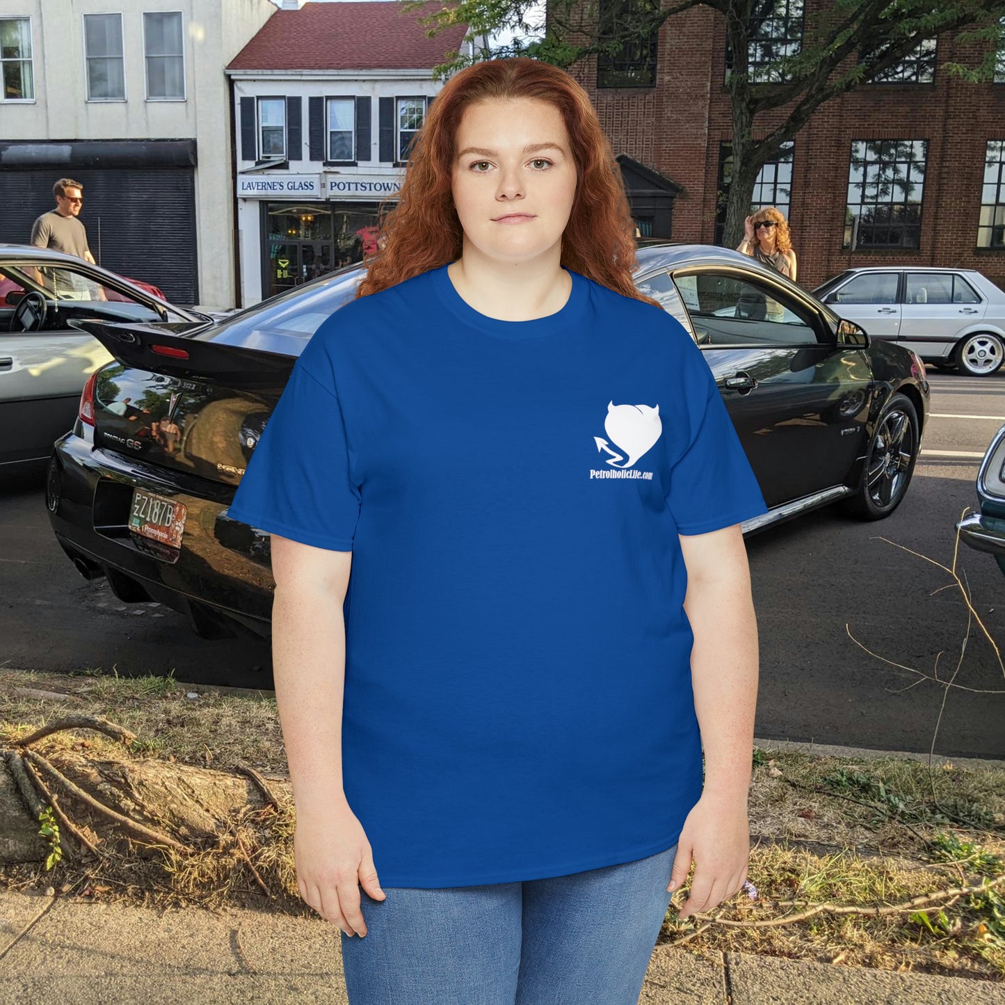 No Guts No Glory! on the back side - Unisex Heavy Cotton Tee