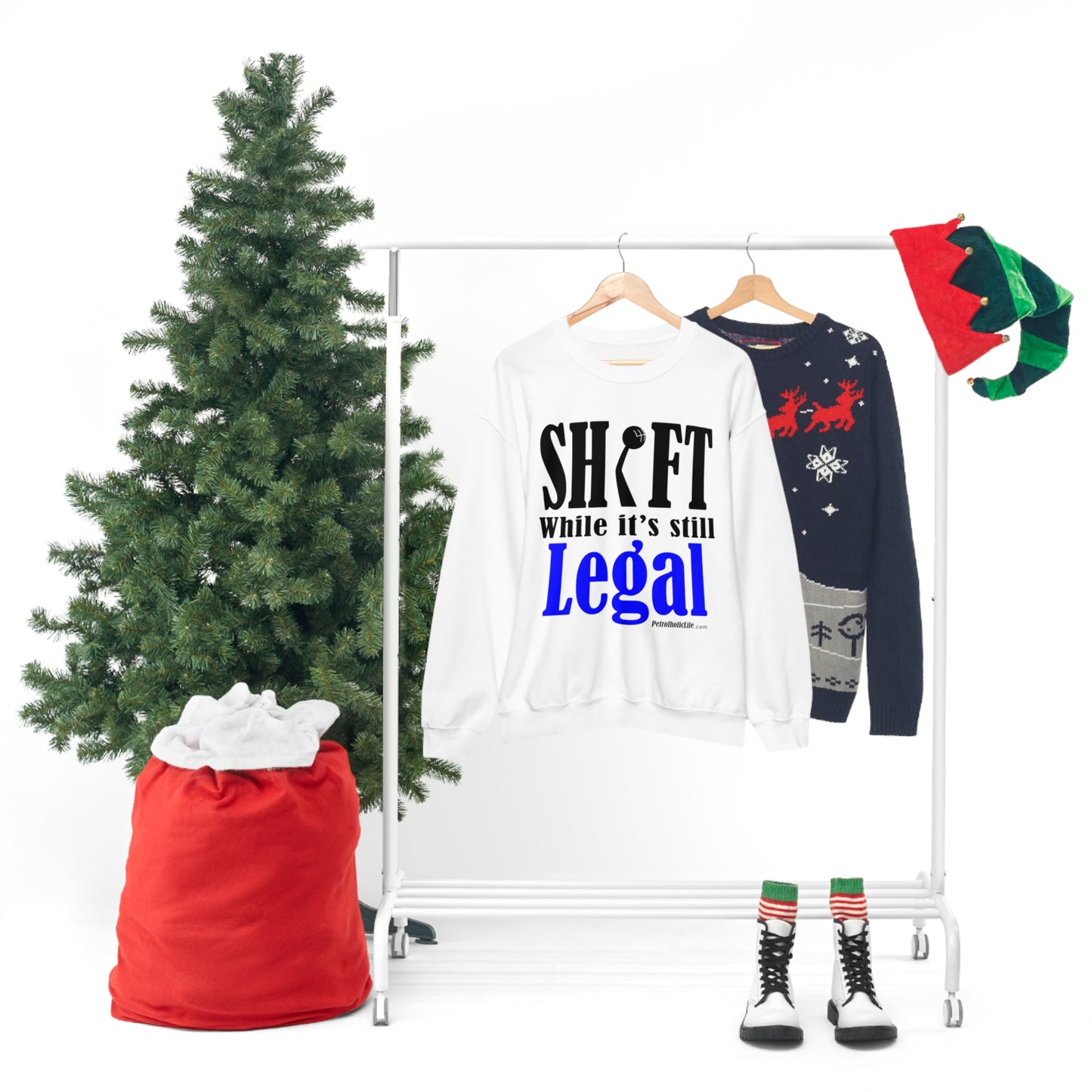 Shift While Still Legal Unisex Heavy Blend™ Crewneck Sweatshirt