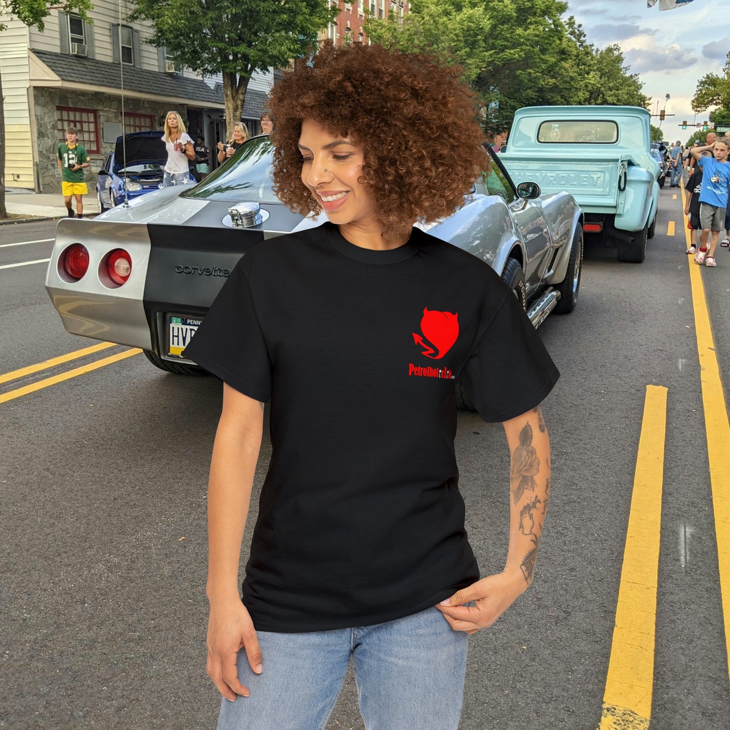 No Guts No Glory! on the back side - Unisex Heavy Cotton Tee
