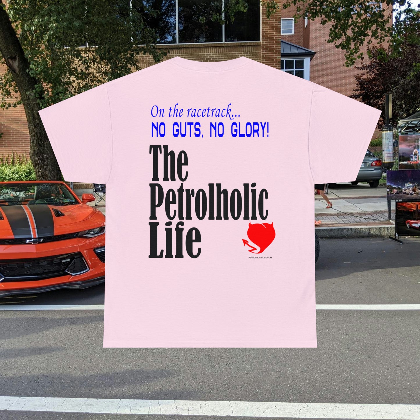 No Guts No Glory! on the back side - Unisex Heavy Cotton Tee