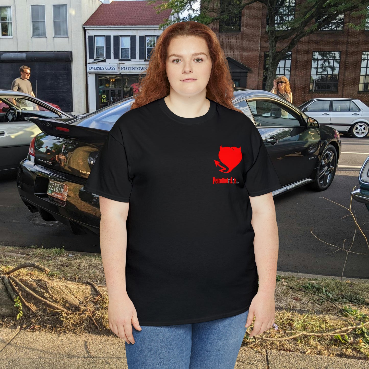 No Guts No Glory! on the back side - Unisex Heavy Cotton Tee