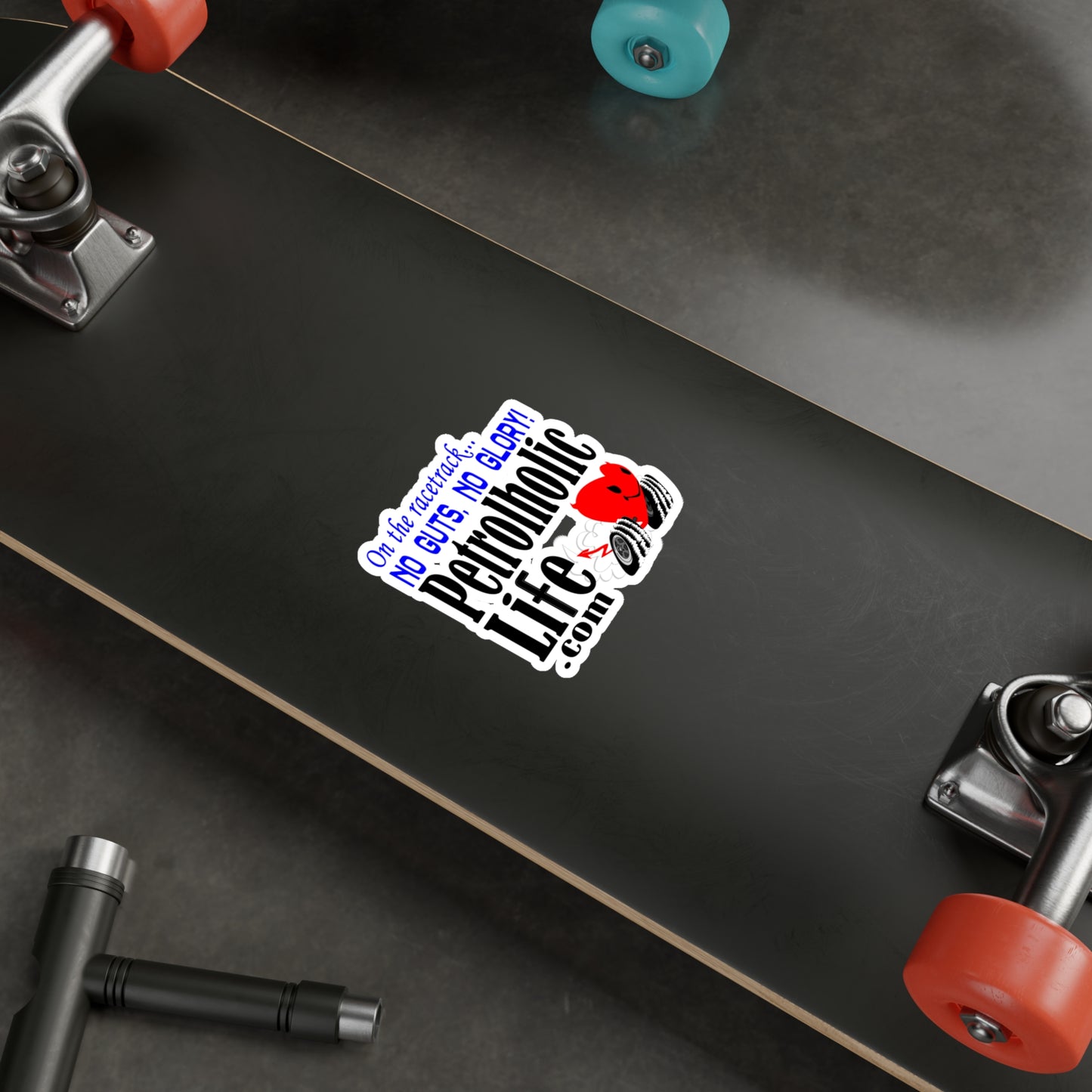 No Guts No Glory Racing Devilish Heart! Kiss-Cut Vinyl Decals