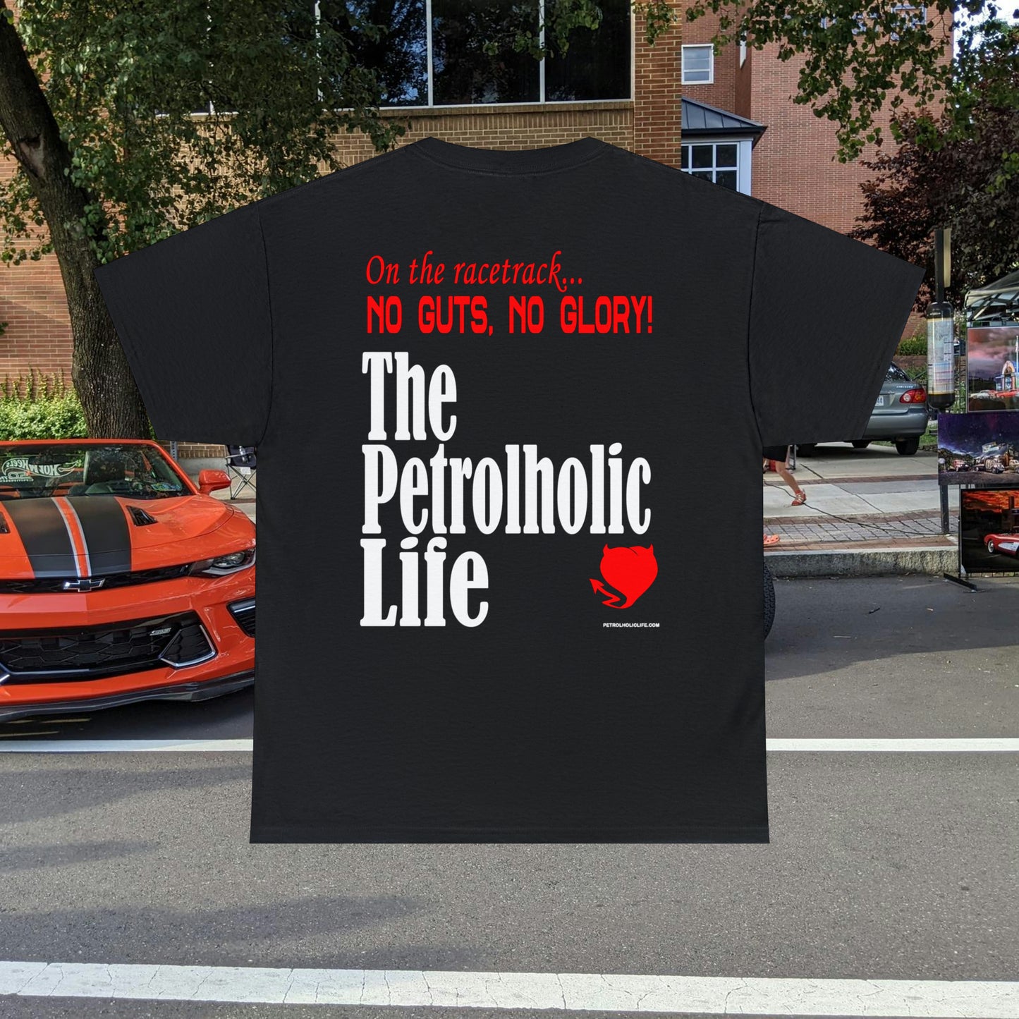 No Guts No Glory! on the back side - Unisex Heavy Cotton Tee