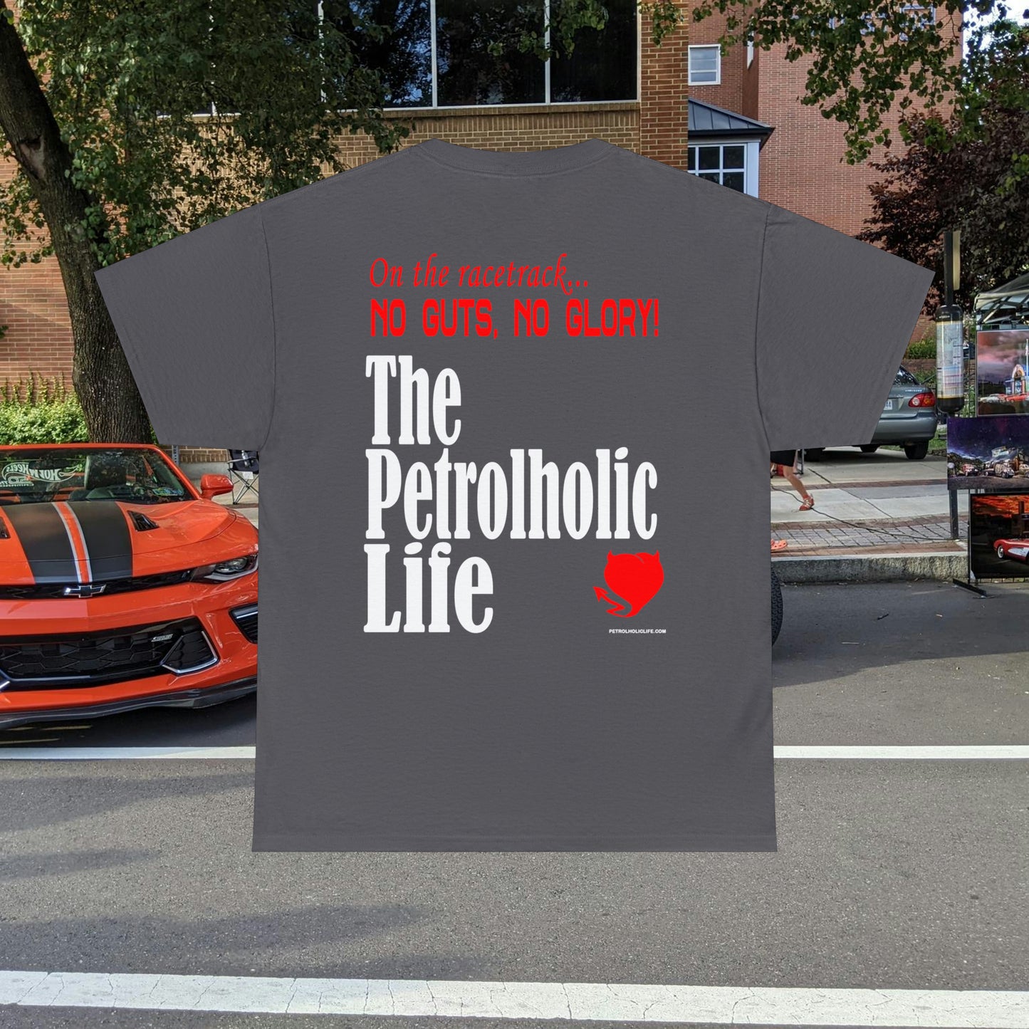 No Guts No Glory! on the back side - Unisex Heavy Cotton Tee