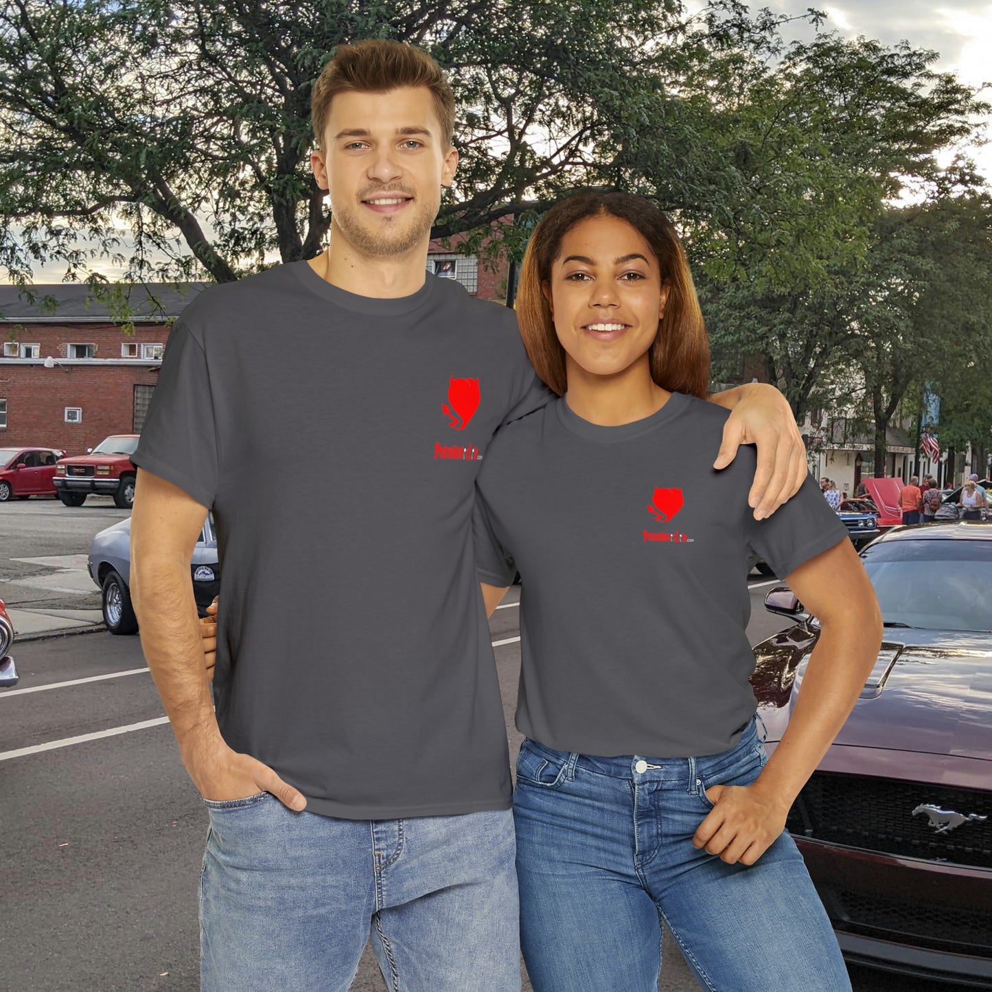 No Guts No Glory! on the back side - Unisex Heavy Cotton Tee