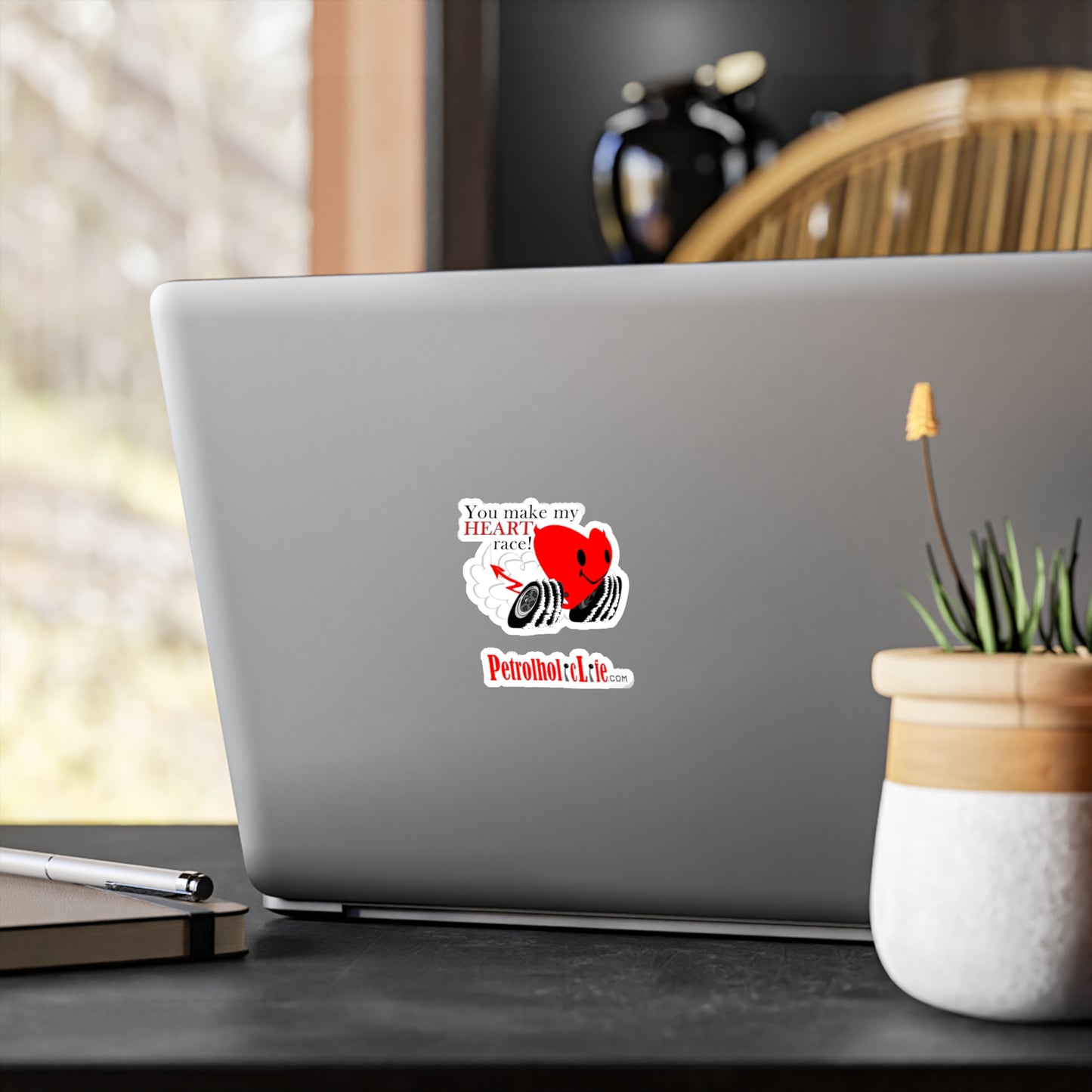 You make my Heart Race! Kiss-Cut Vinyl Decals