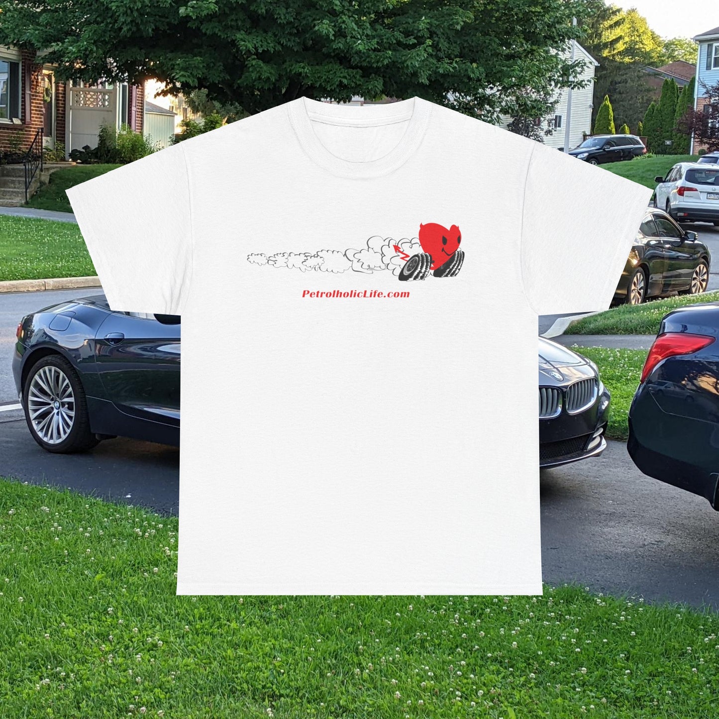 Racing Heart - Front - Unisex Heavy Cotton Tee