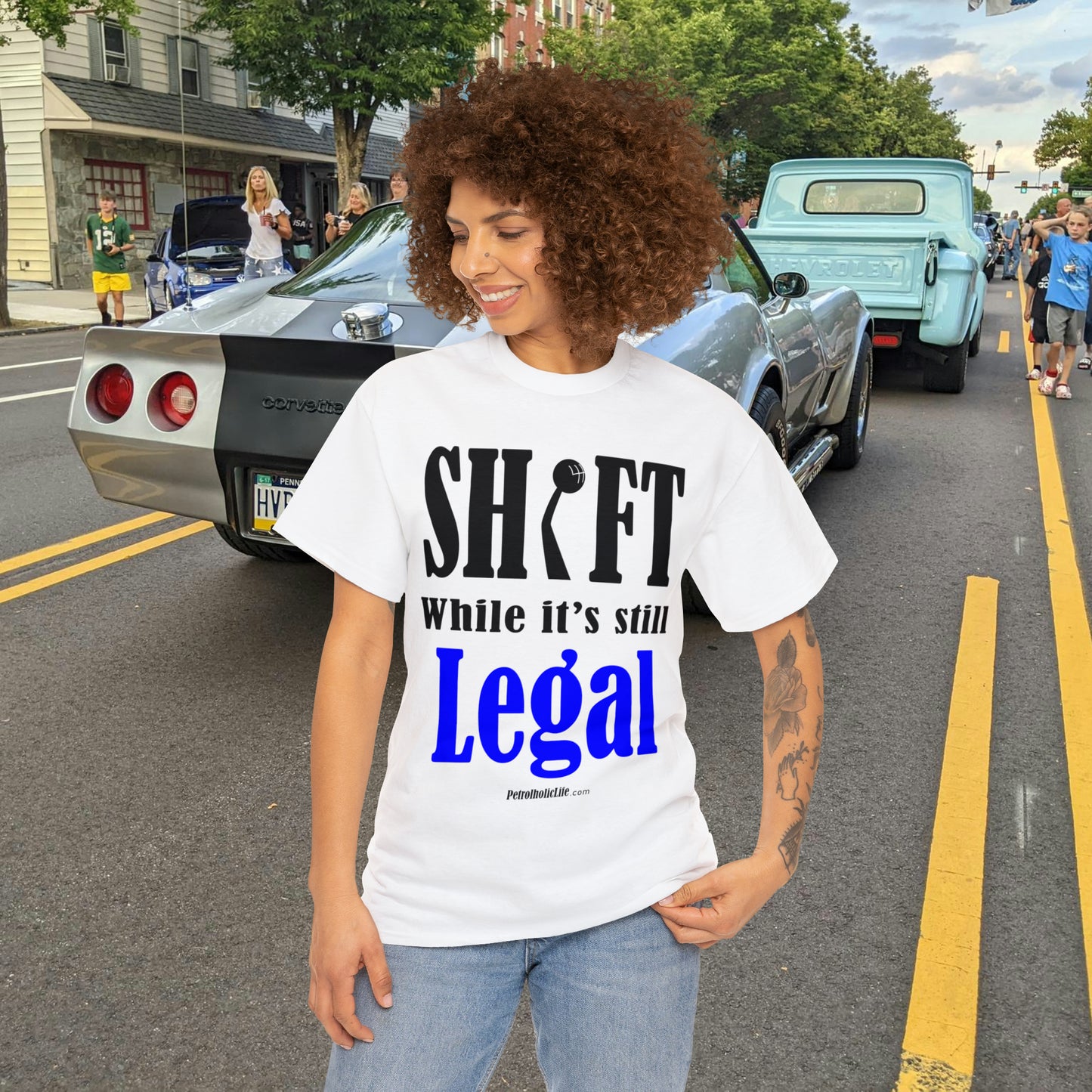 Shift While Still Legal - Unisex Heavy Cotton Tee