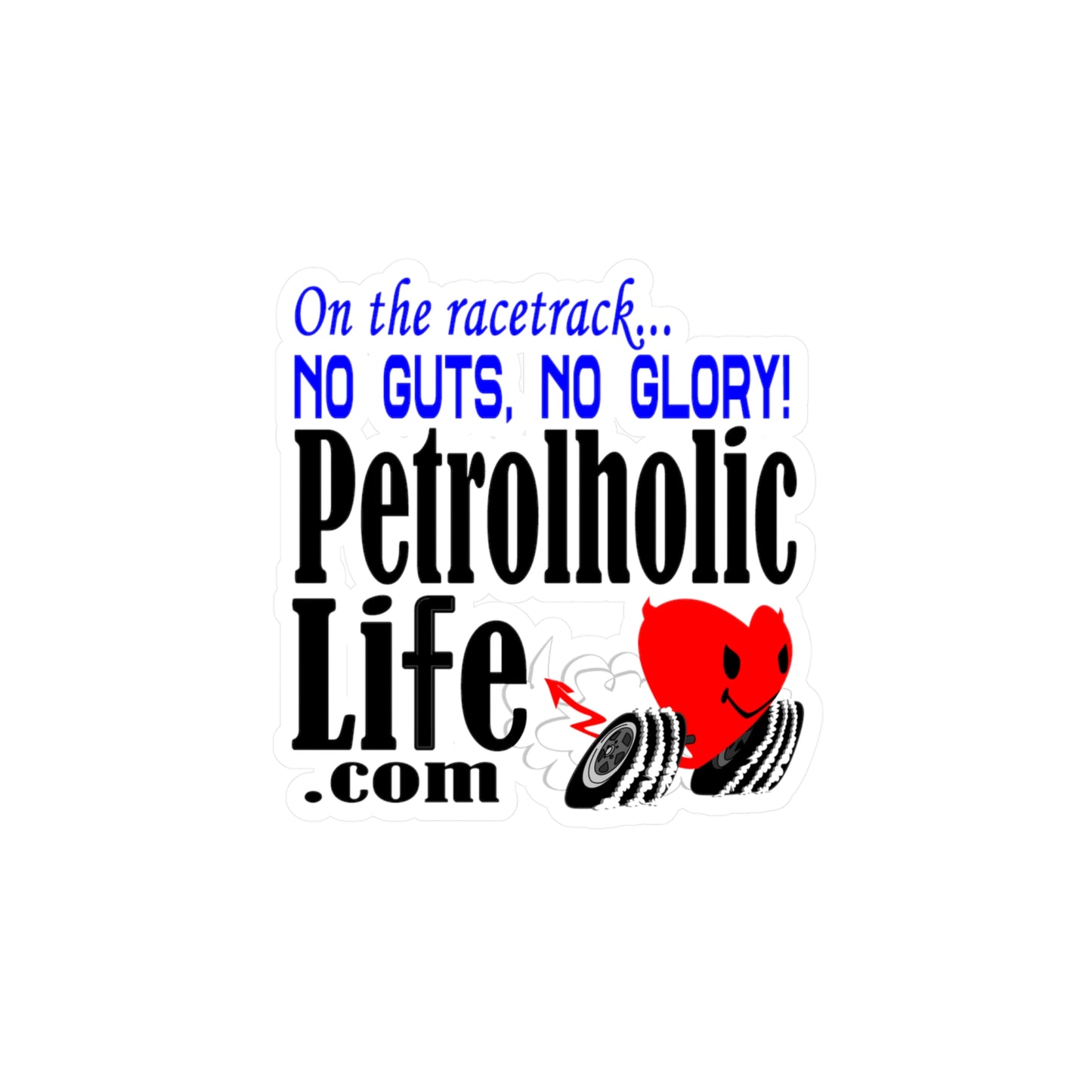 No Guts No Glory Racing Devilish Heart! Kiss-Cut Vinyl Decals
