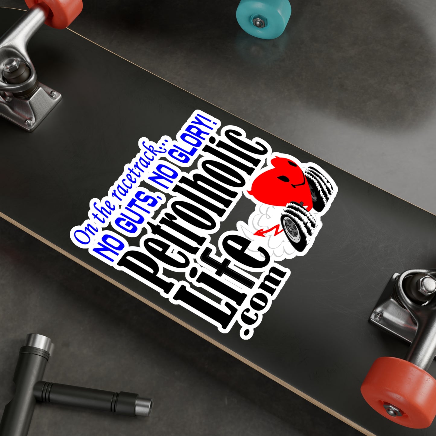 No Guts No Glory Racing Devilish Heart! Kiss-Cut Vinyl Decals