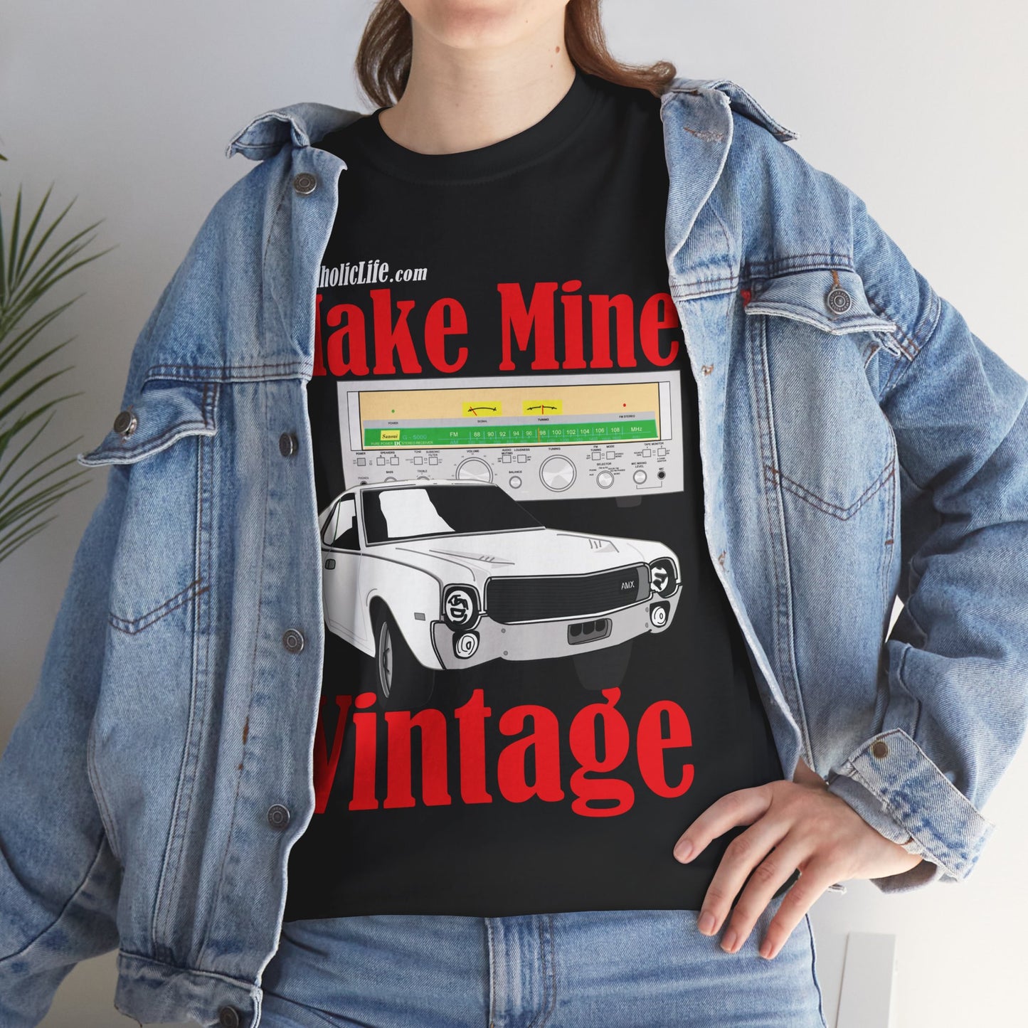 AMX and Make Mine Vintage G-5000 Receiver - Unisex Heavy Cotton Tee