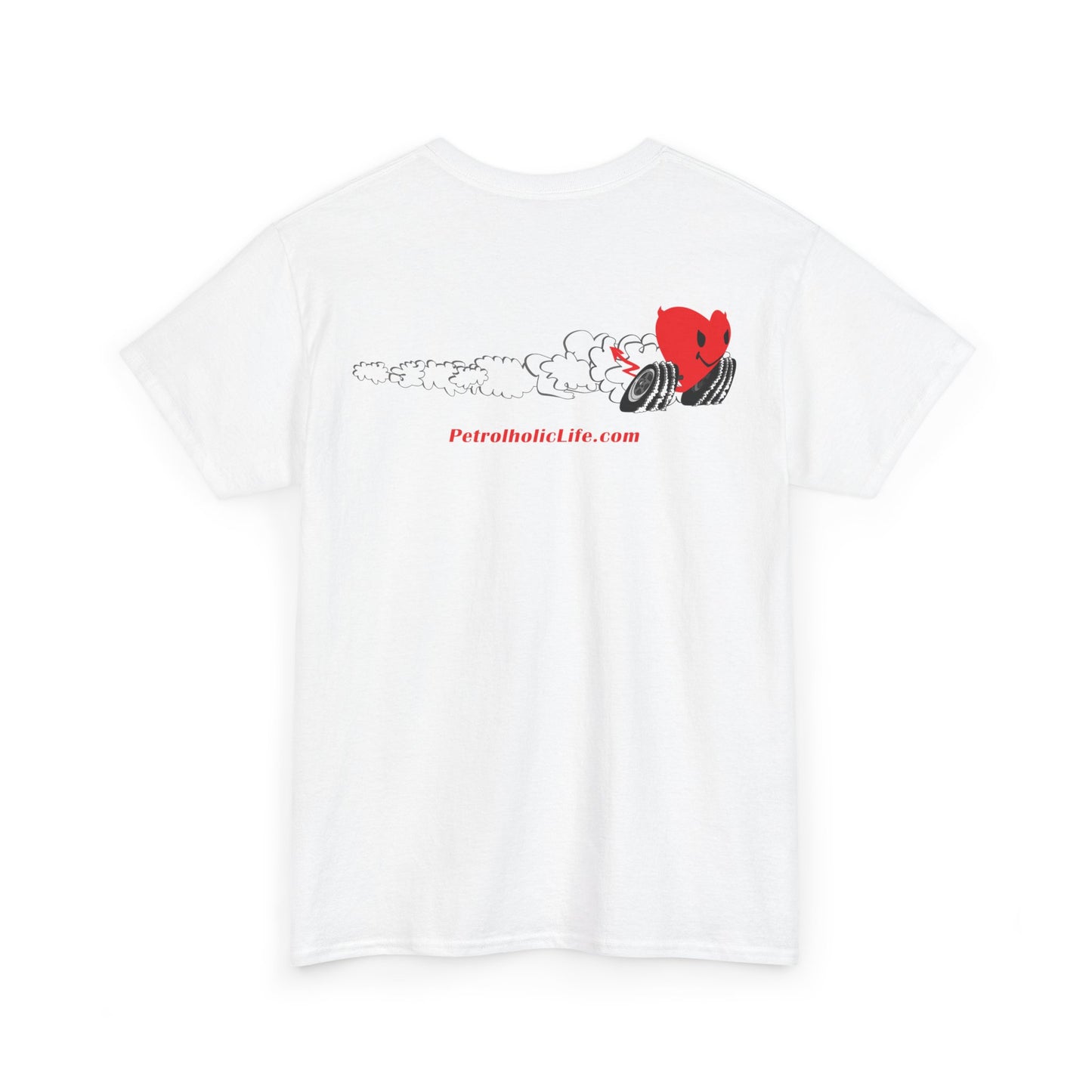 Racing Heart Front and Back - Unisex Heavy Cotton Tee