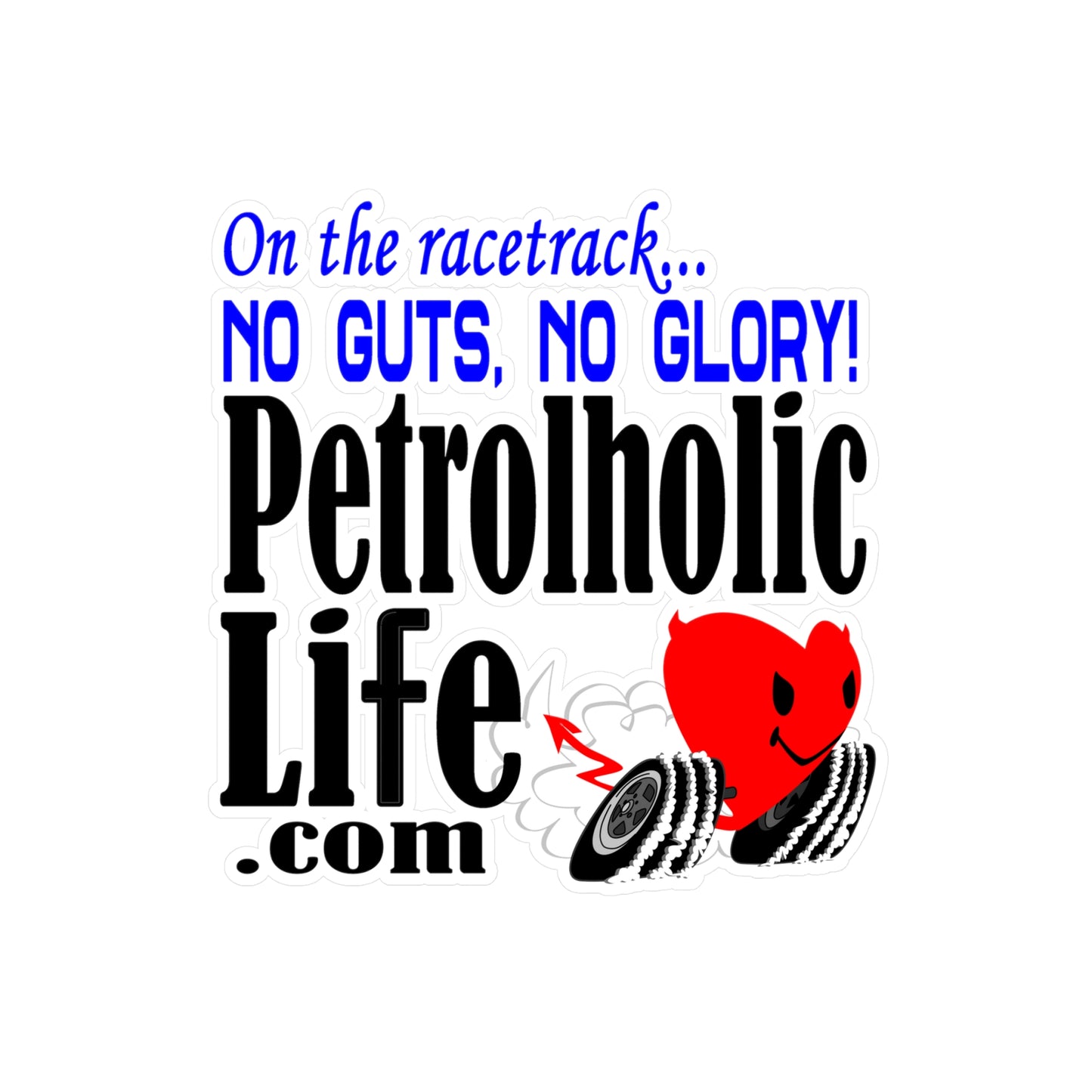 No Guts No Glory Racing Devilish Heart! Kiss-Cut Vinyl Decals