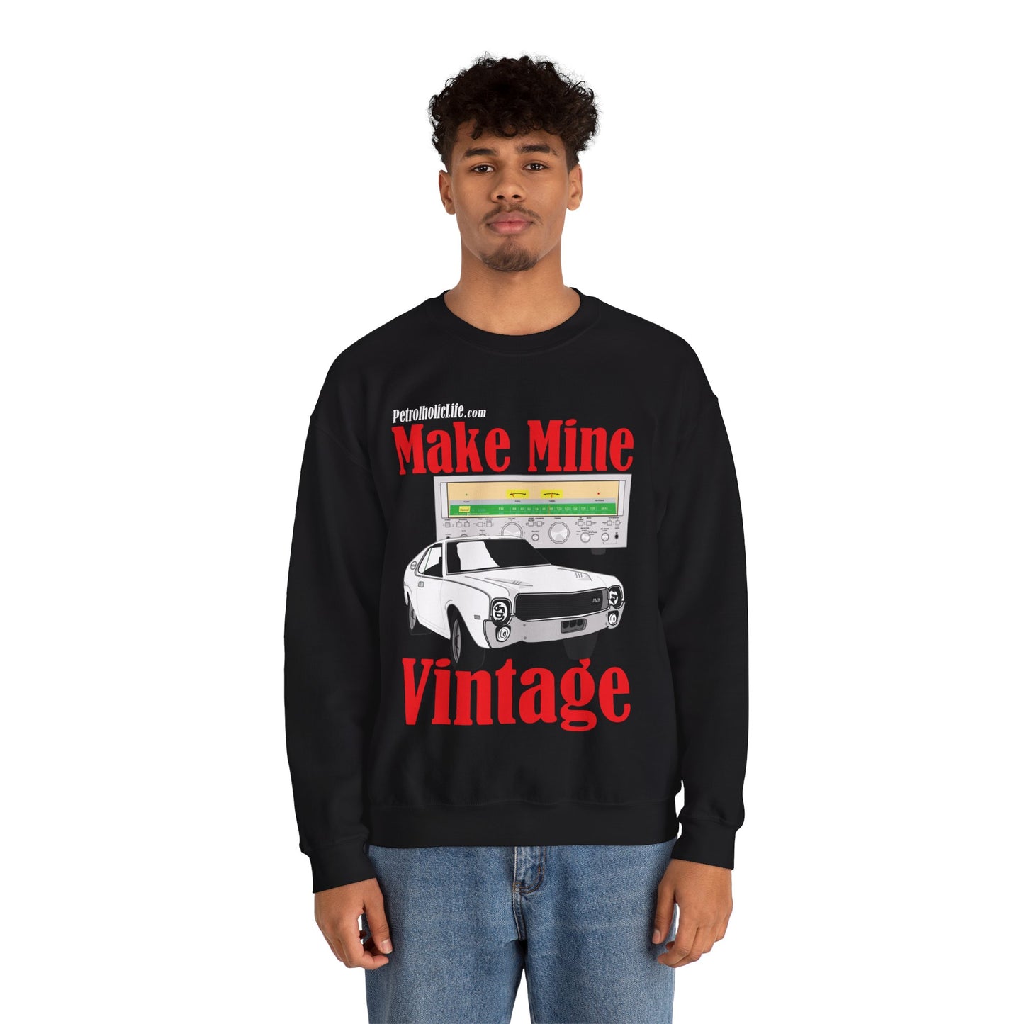 '68/'69 AMX & Sansui  Stereo Unisex Heavy Blend™ Crewneck Sweatshirt