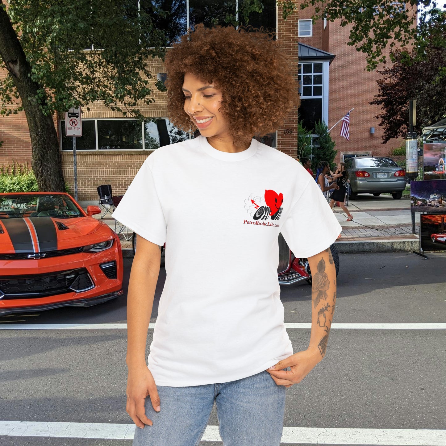 Loud & Fast on back side - Unisex Heavy Cotton Tee