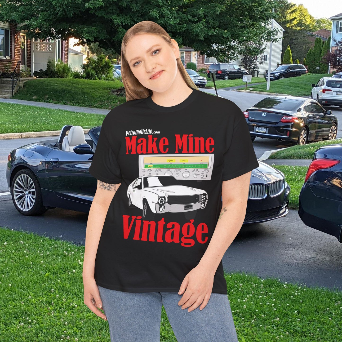 AMX and Make Mine Vintage G-5000 Receiver - Unisex Heavy Cotton Tee