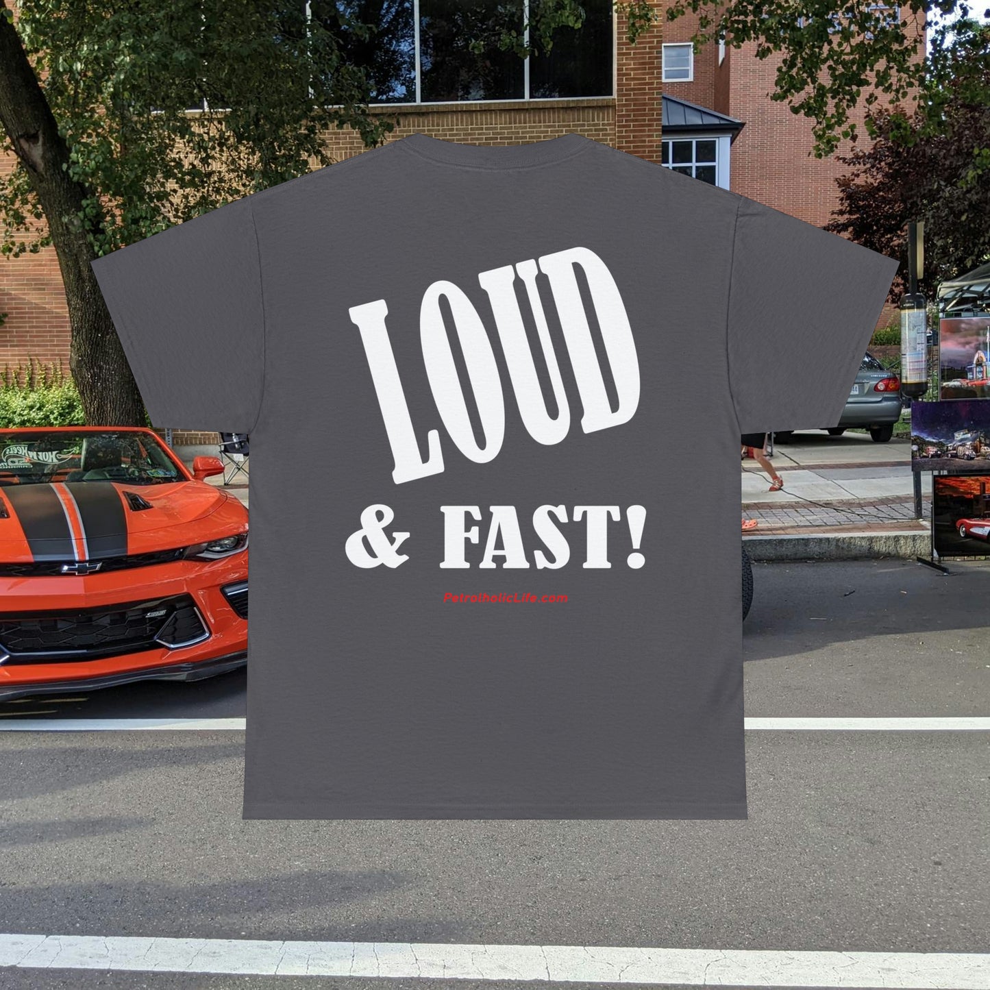 Loud & Fast on back side - Unisex Heavy Cotton Tee