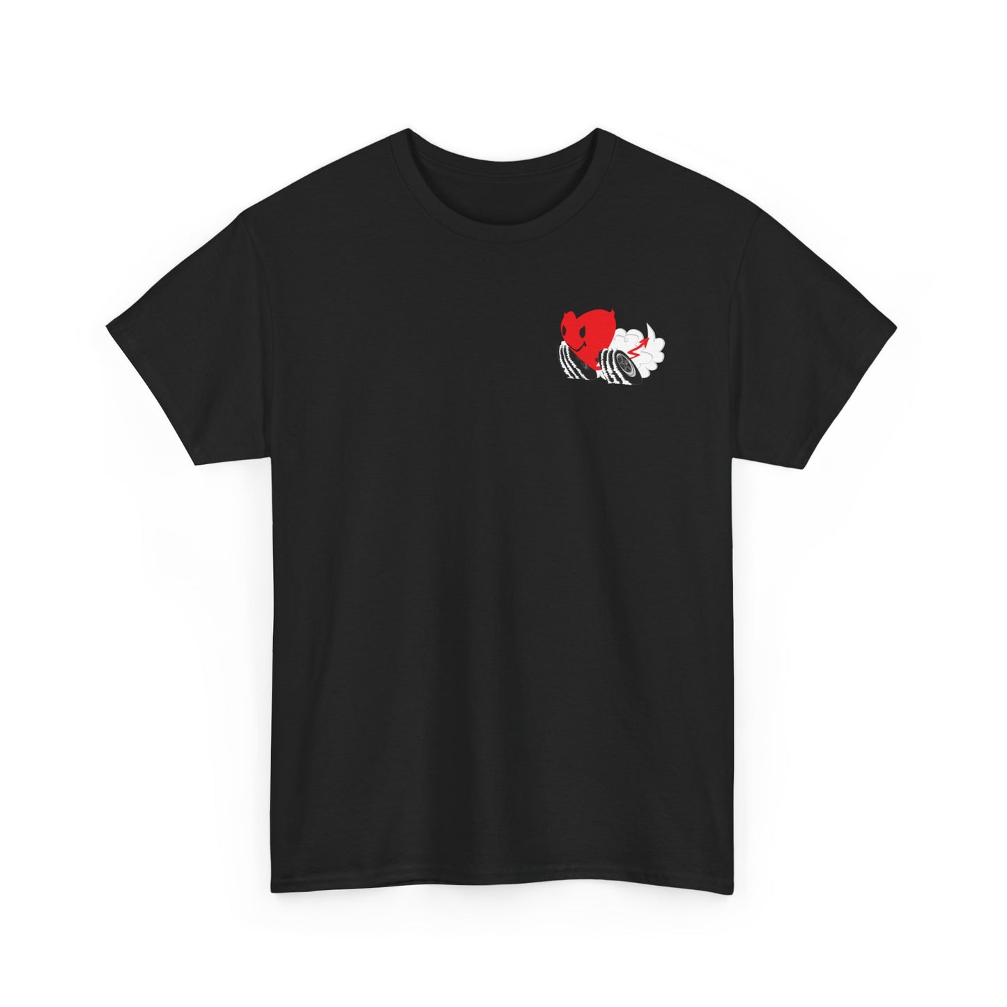 Racing Heart Front and Back - Unisex Heavy Cotton Tee
