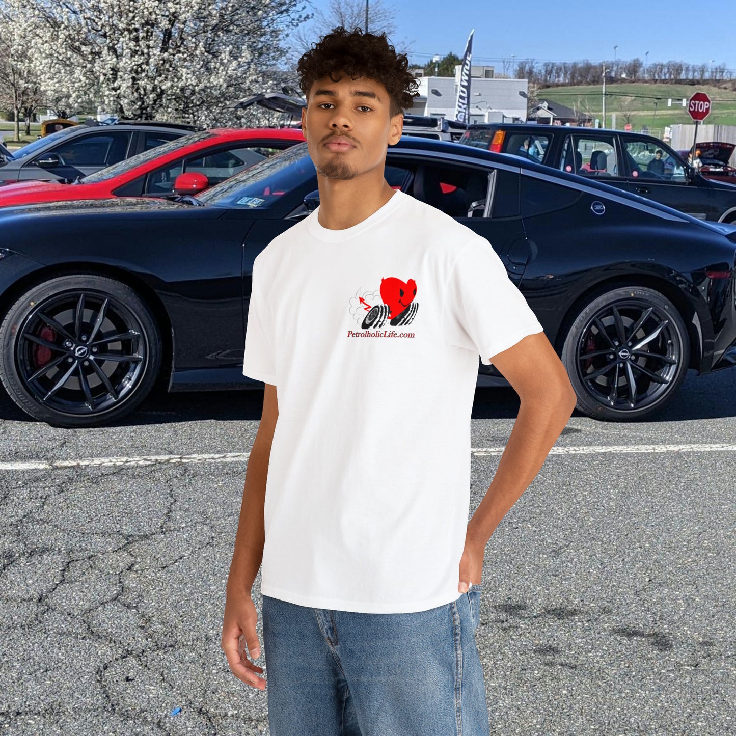 Loud & Fast on back side - Unisex Heavy Cotton Tee