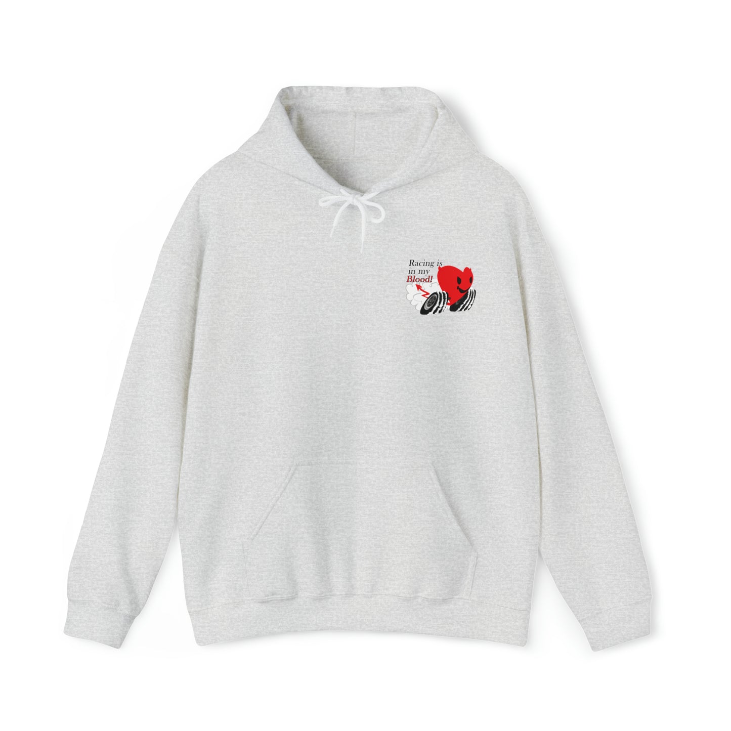 A Redline a Day Keeps Mechanic Away (Back Side) Unisex Heavy Blend™ Hooded Sweatshirt for Her