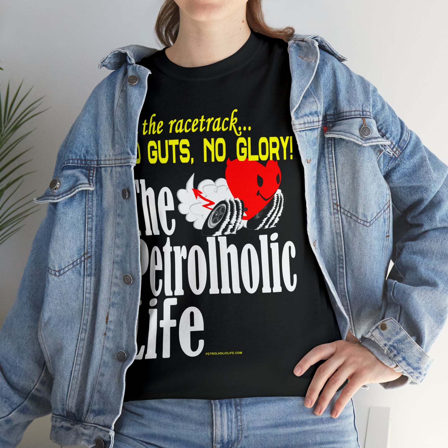 No Guts No Glory Heart Racing -  Unisex Heavy Cotton Tee
