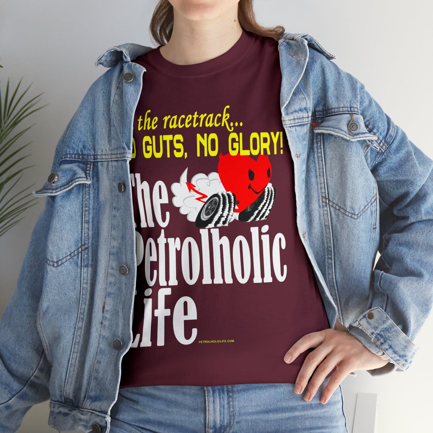 No Guts No Glory Heart Racing -  Unisex Heavy Cotton Tee