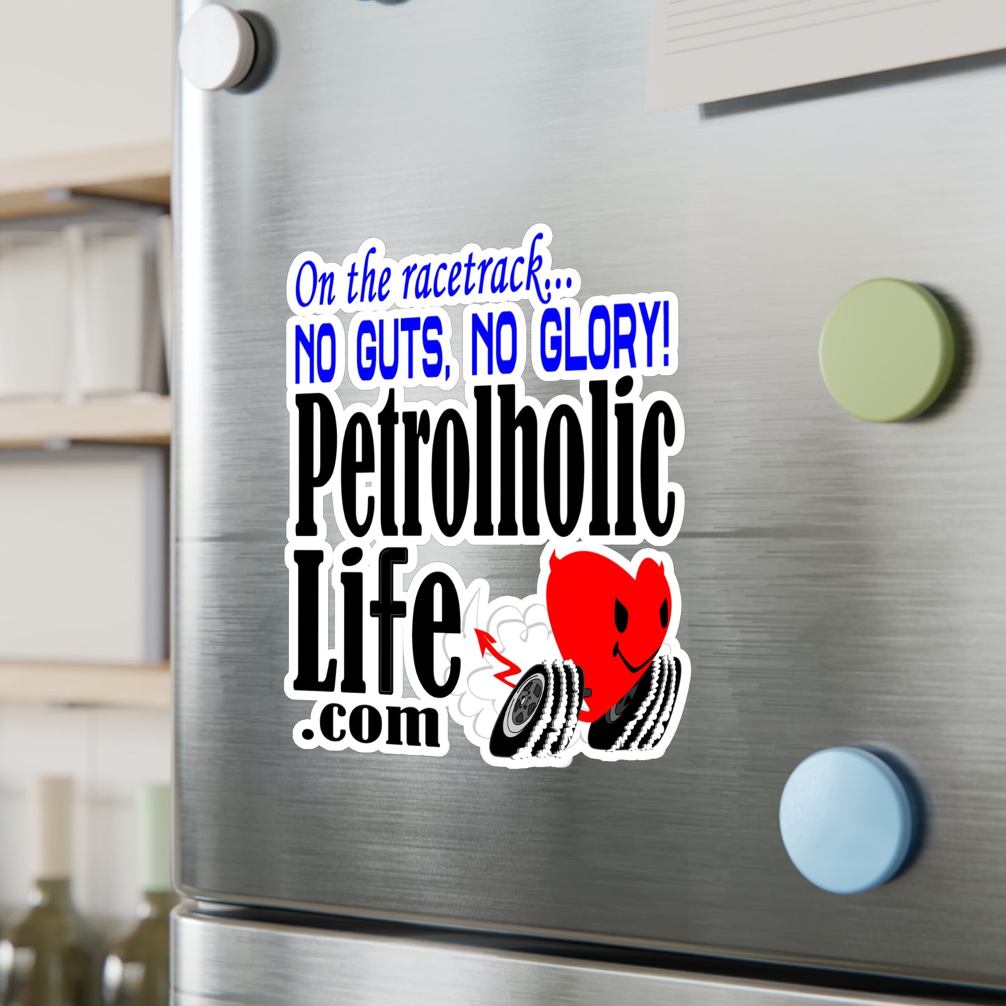 No Guts No Glory Racing Devilish Heart! Kiss-Cut Vinyl Decals