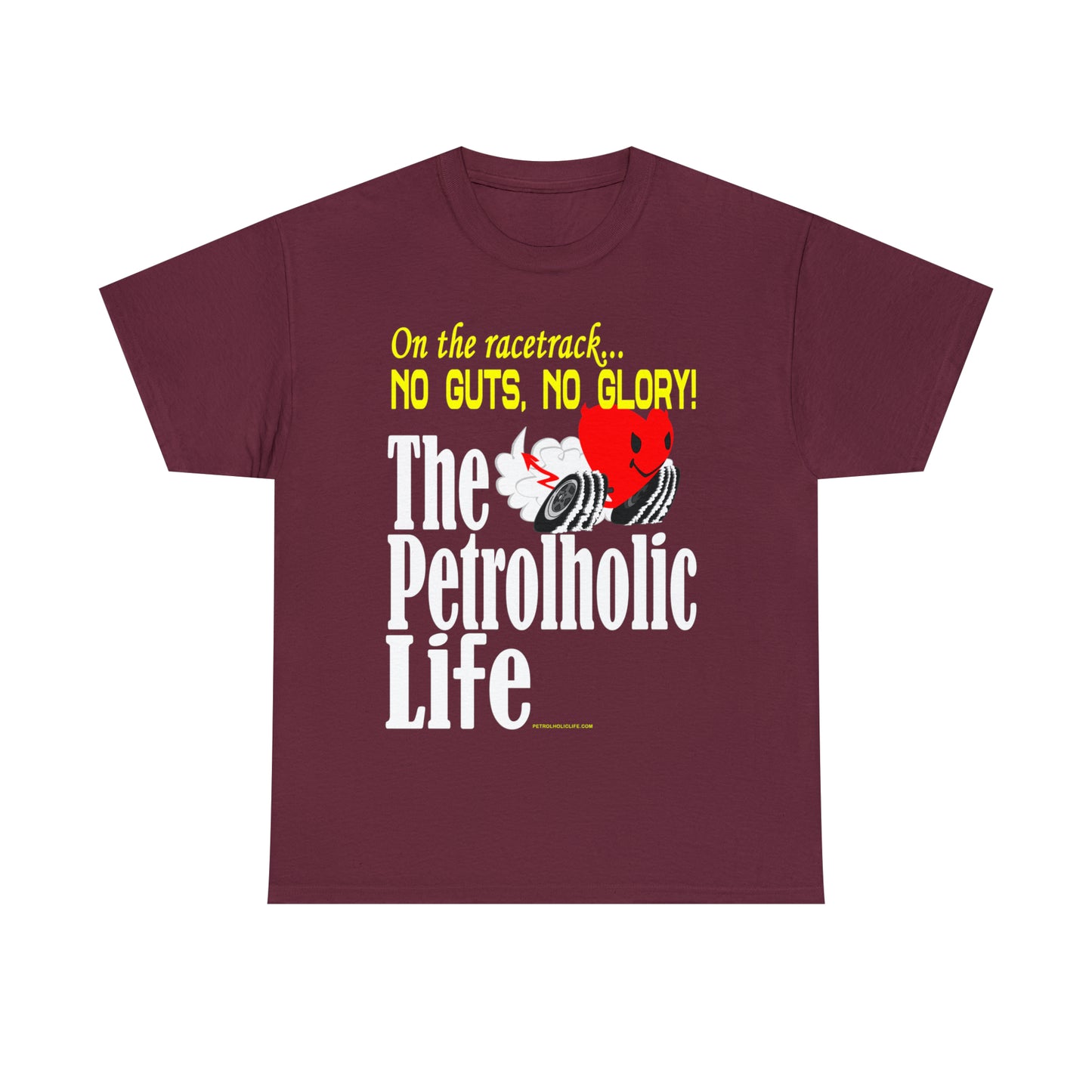 No Guts No Glory Heart Racing -  Unisex Heavy Cotton Tee