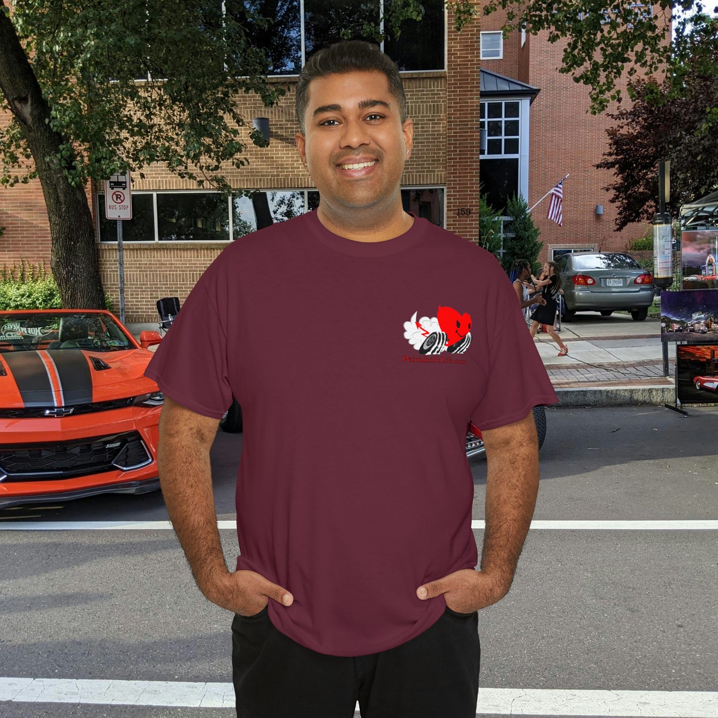 Loud & Fast on back side - Unisex Heavy Cotton Tee