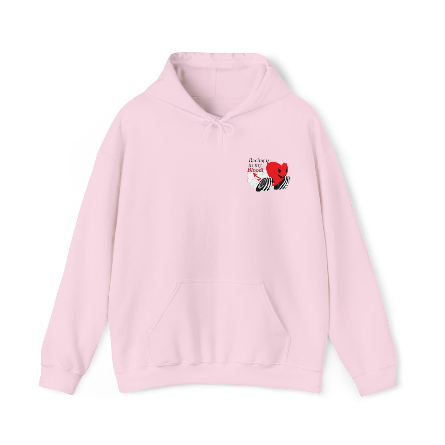 A Redline a Day Keeps Mechanic Away (Back Side) Unisex Heavy Blend™ Hooded Sweatshirt for Her