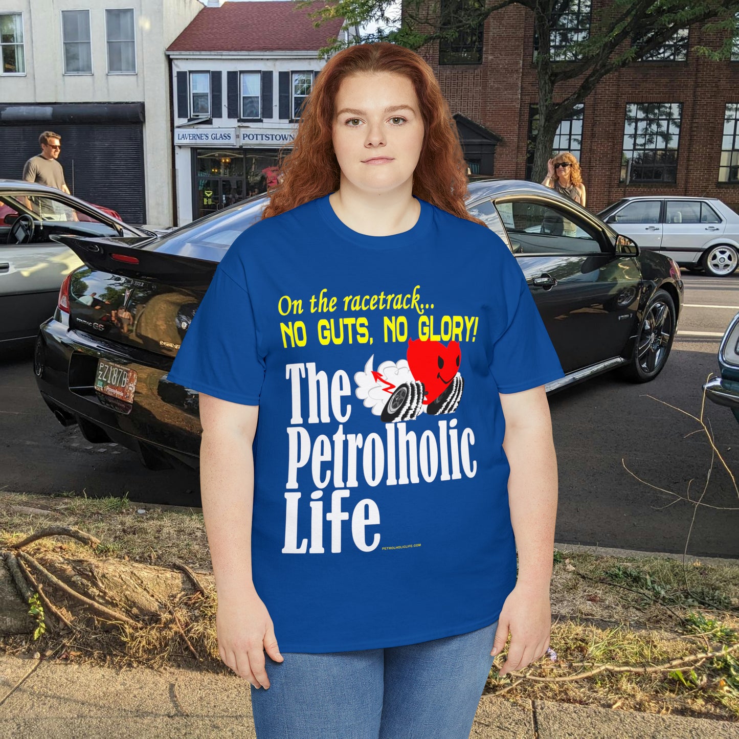 No Guts No Glory Heart Racing -  Unisex Heavy Cotton Tee
