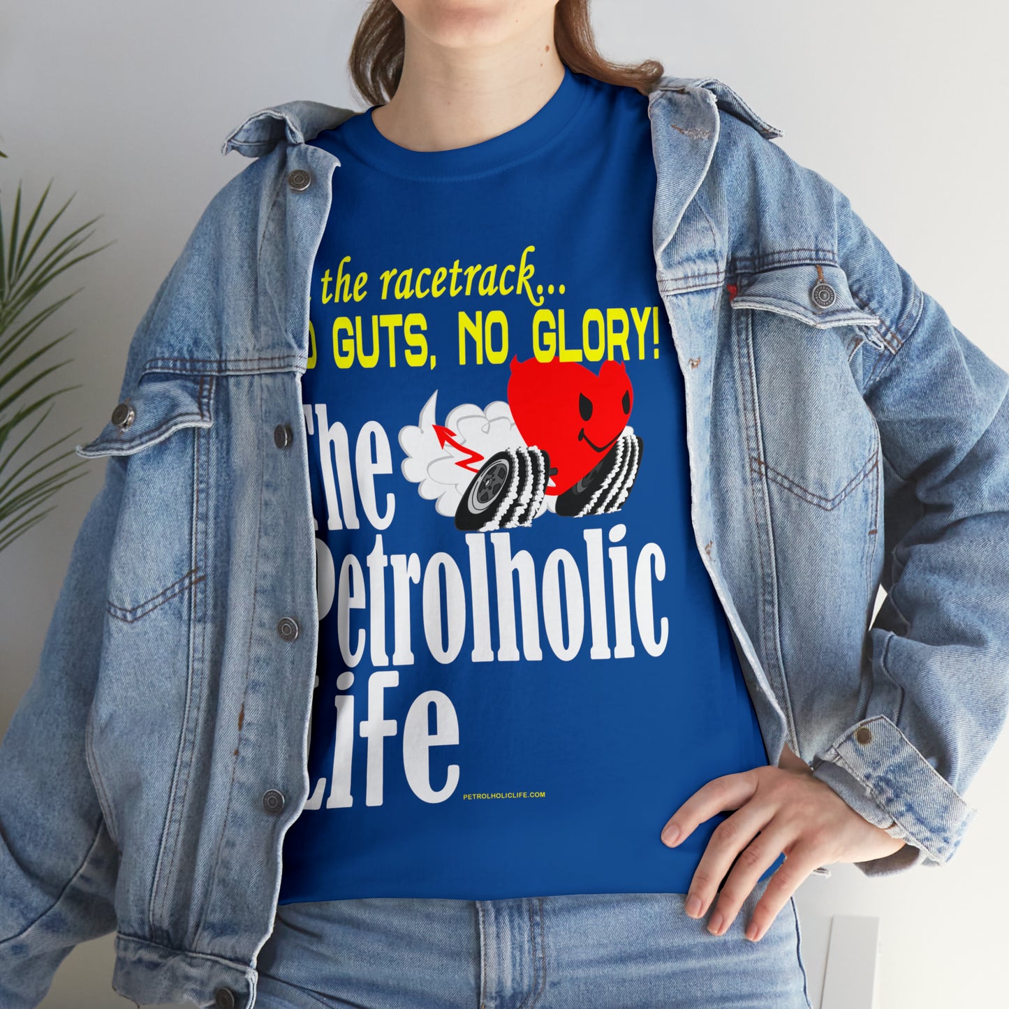 No Guts No Glory Heart Racing -  Unisex Heavy Cotton Tee
