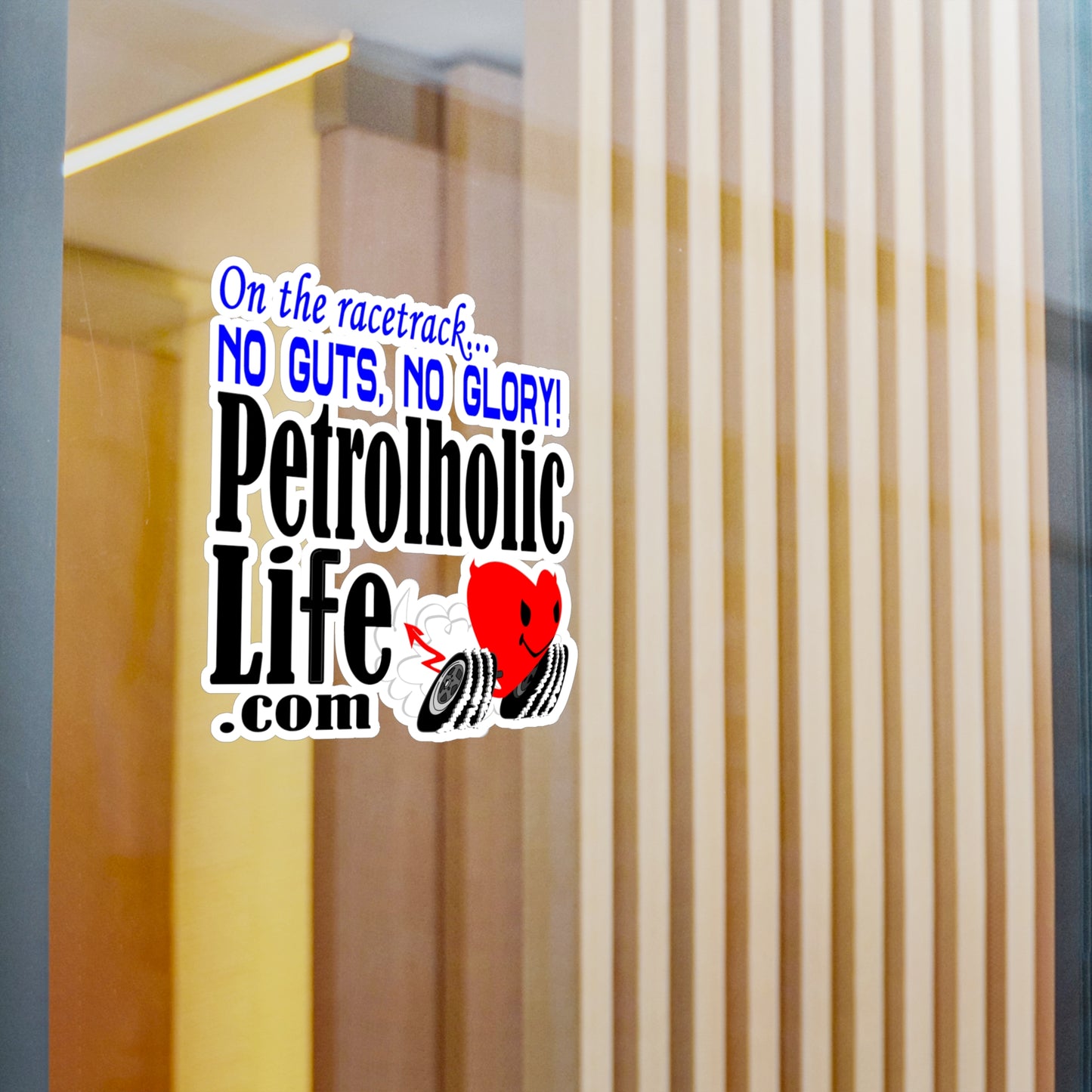 No Guts No Glory Racing Devilish Heart! Kiss-Cut Vinyl Decals