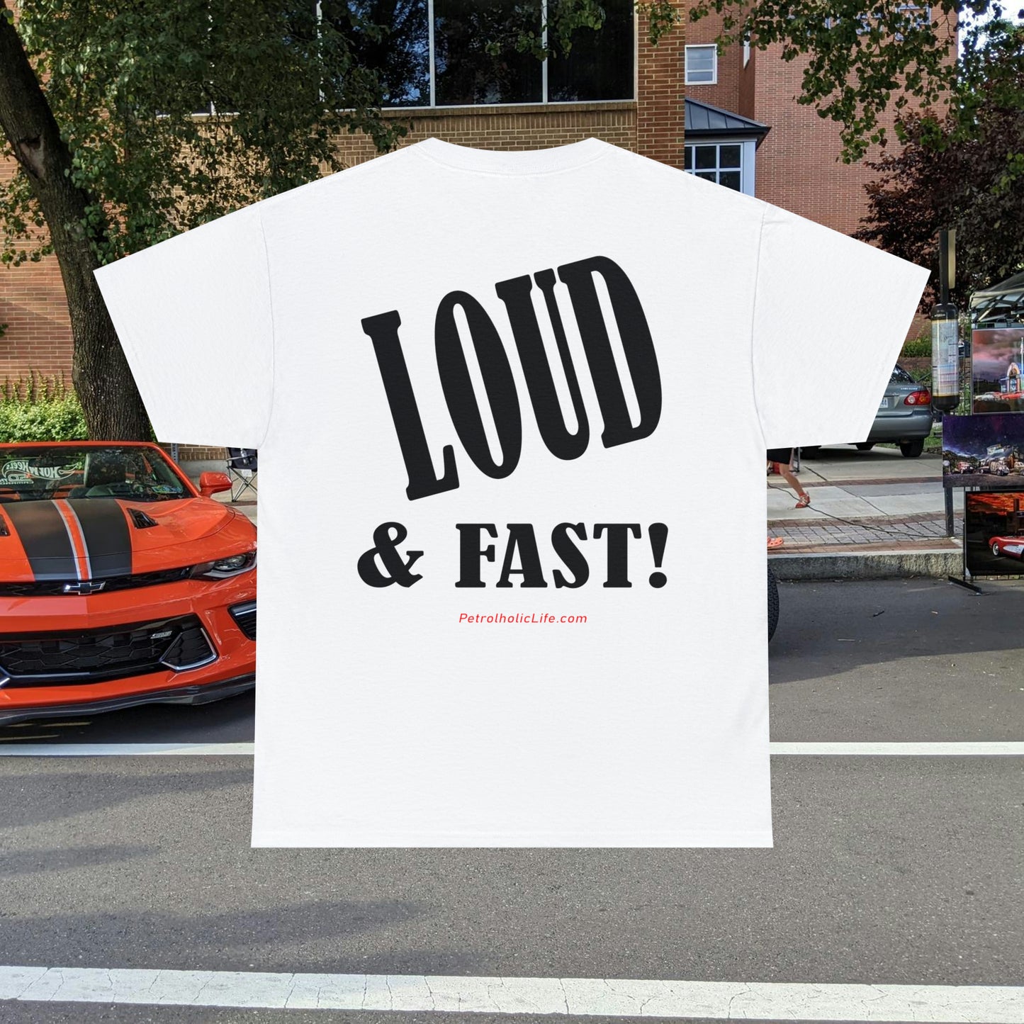 Loud & Fast on back side - Unisex Heavy Cotton Tee
