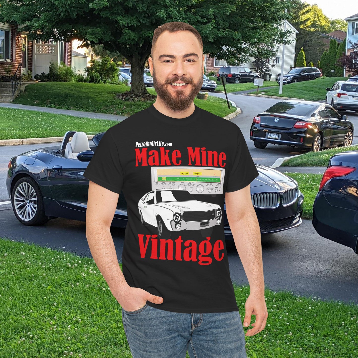 AMX and Make Mine Vintage G-5000 Receiver - Unisex Heavy Cotton Tee