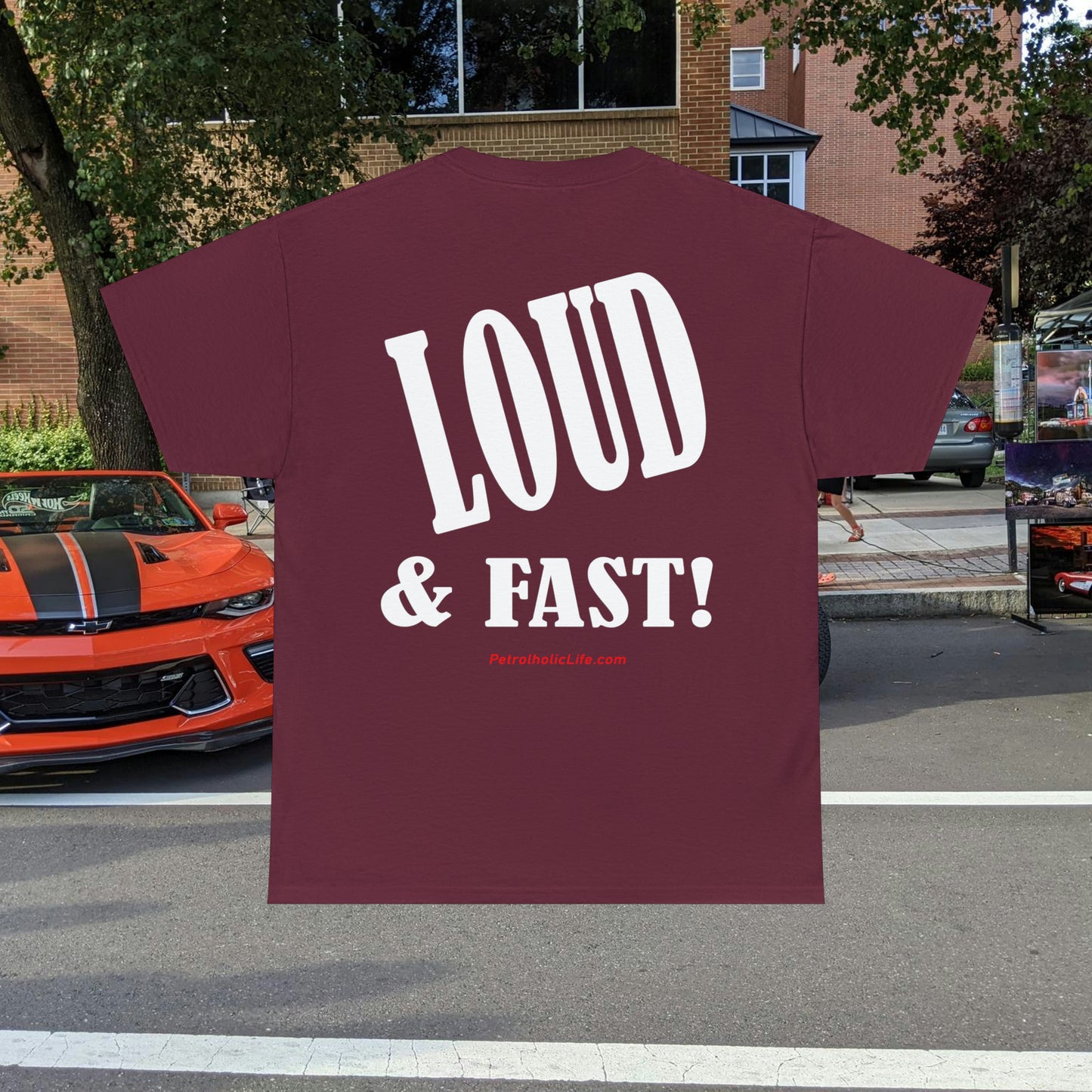 Loud & Fast on back side - Unisex Heavy Cotton Tee